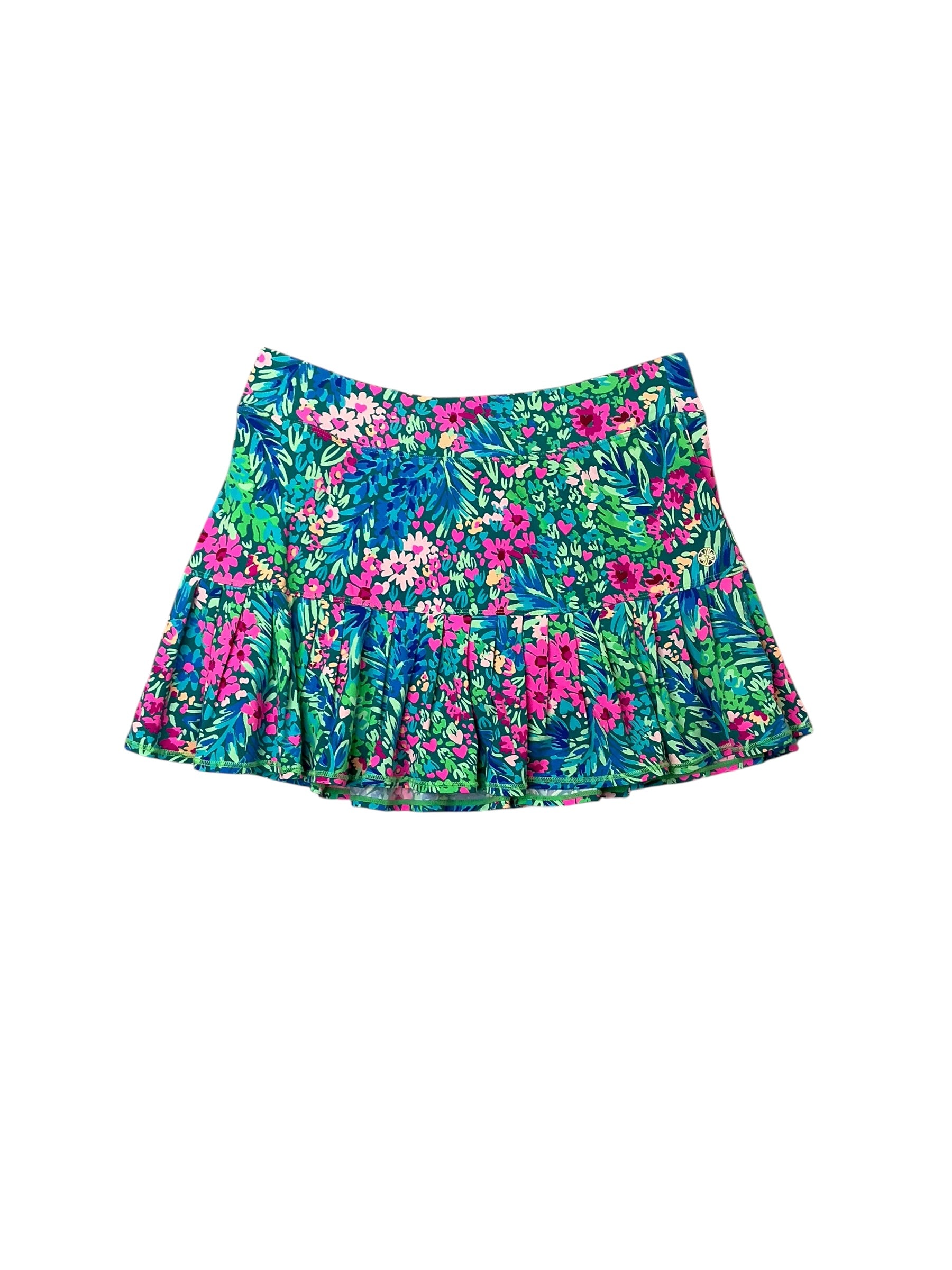 Lilly Pulitzer Taye Skort UPF 50+ - Borealis Blue Social Sunset Engineered - Size S