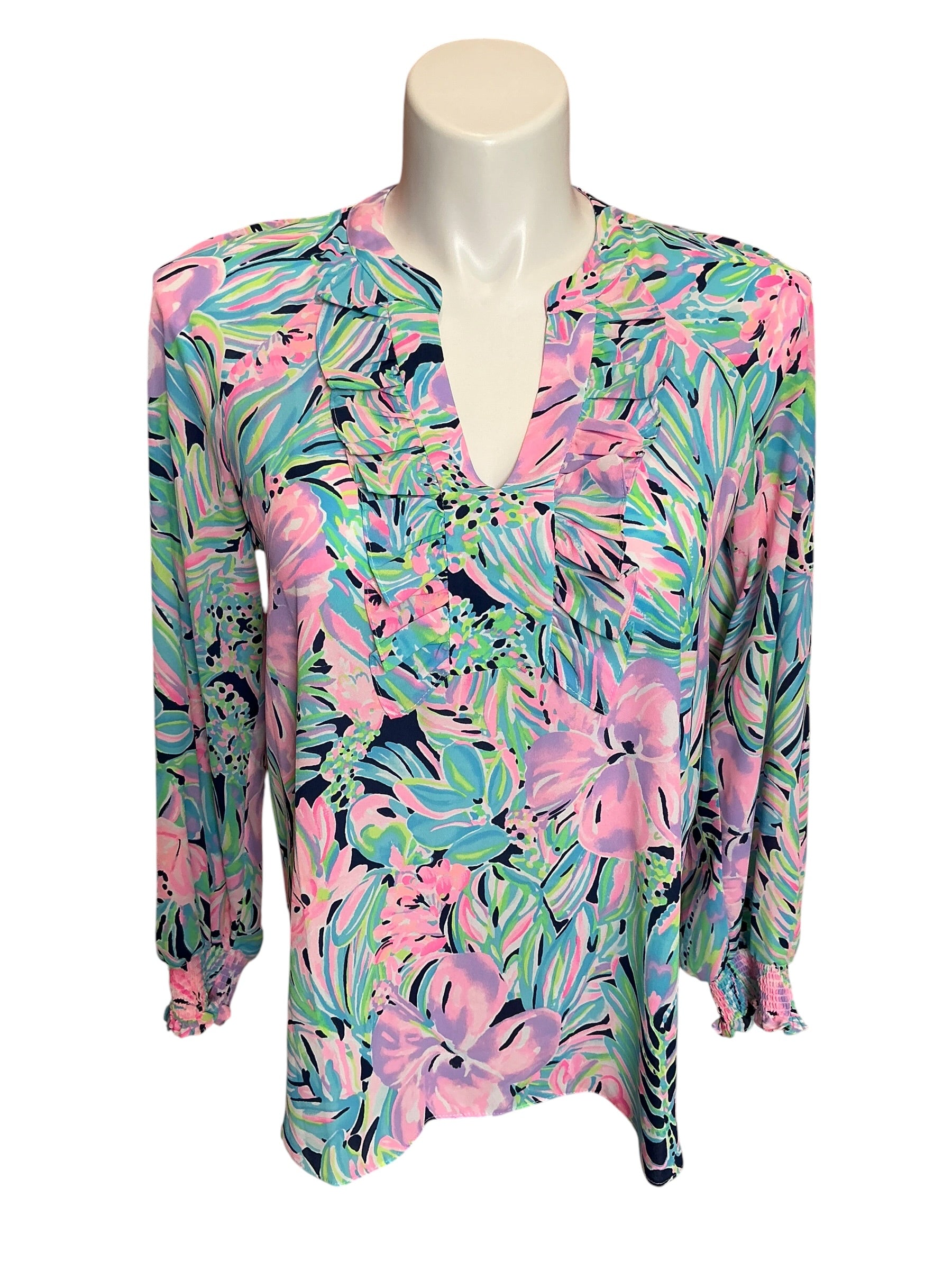Lilly Pulitzer NWT Angelika Top Multi Bermudaful - Size M