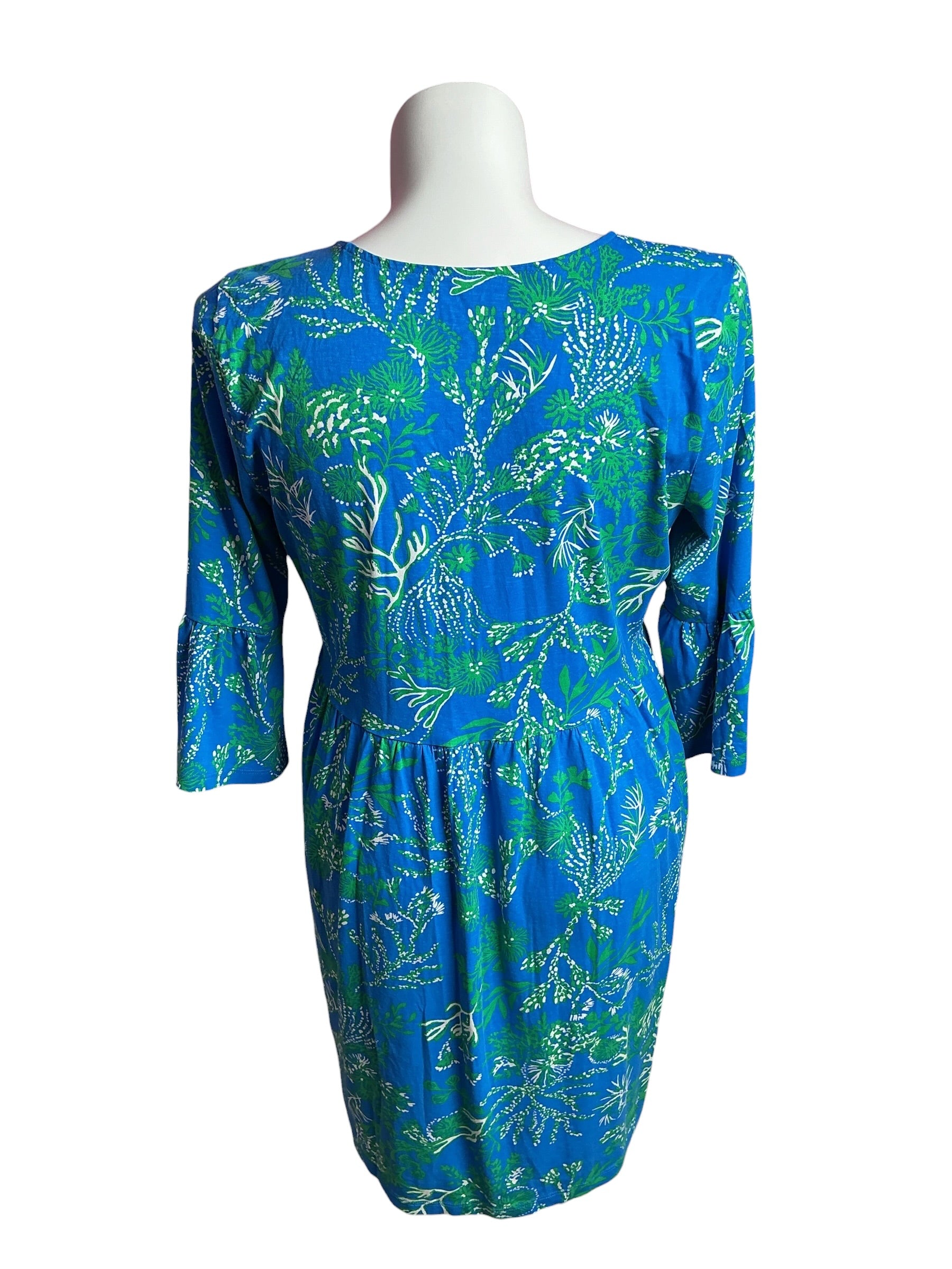 Lilly Pulitzer- Jannie V-Neck Dress Briny Blue A Bit Salty Size XL