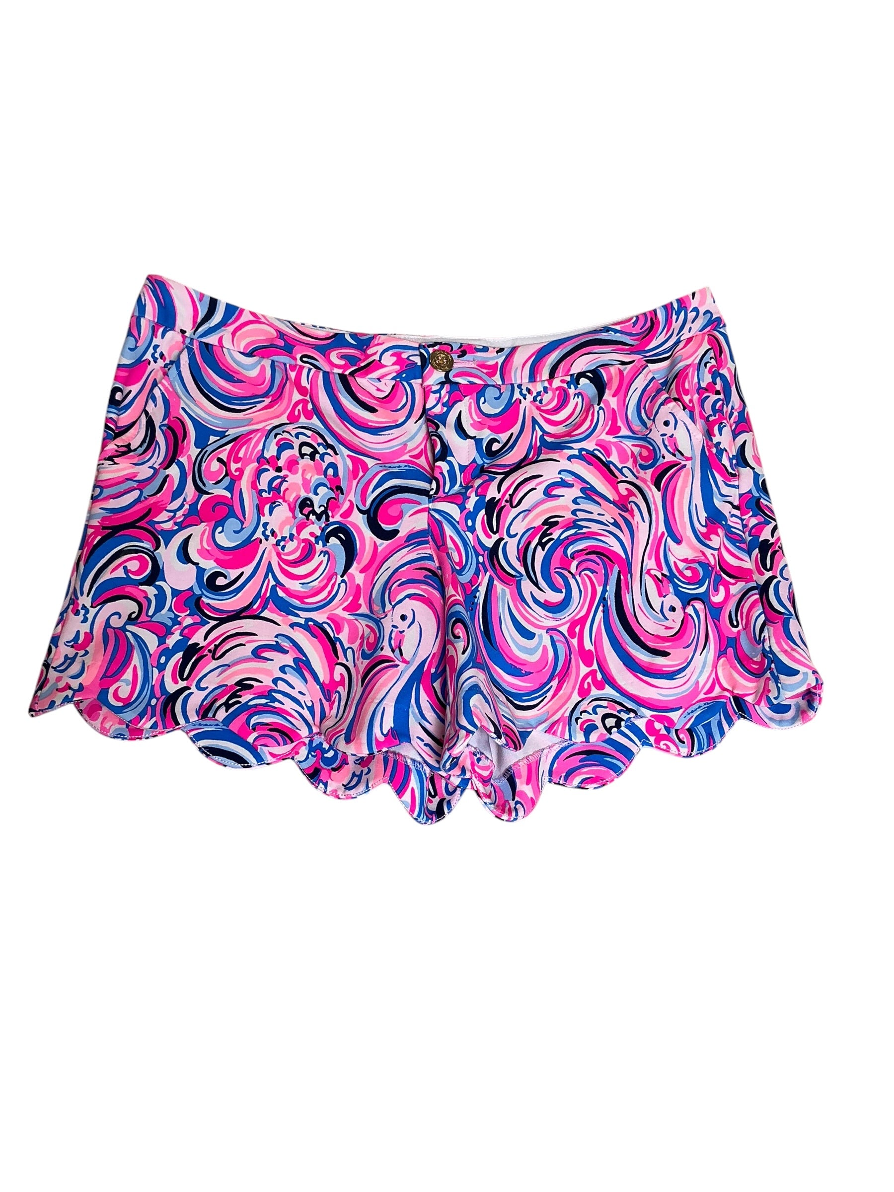 Lilly Pulitzer NWT Buttercup Knit Short Raz Berry Flamingoals - Size 14