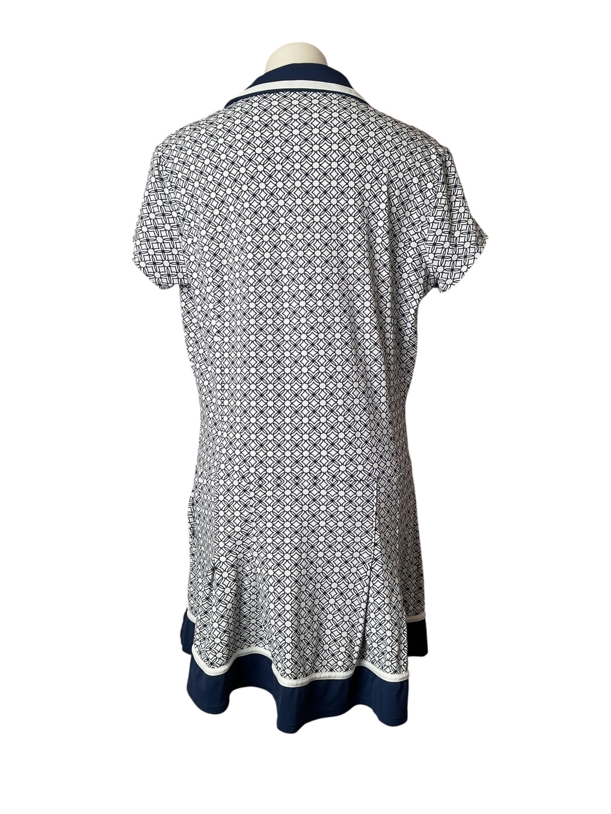 Lilly Pulitzer UPF 50+ Luxletic Jessamy Dress Deep Navy Geo - Size XL