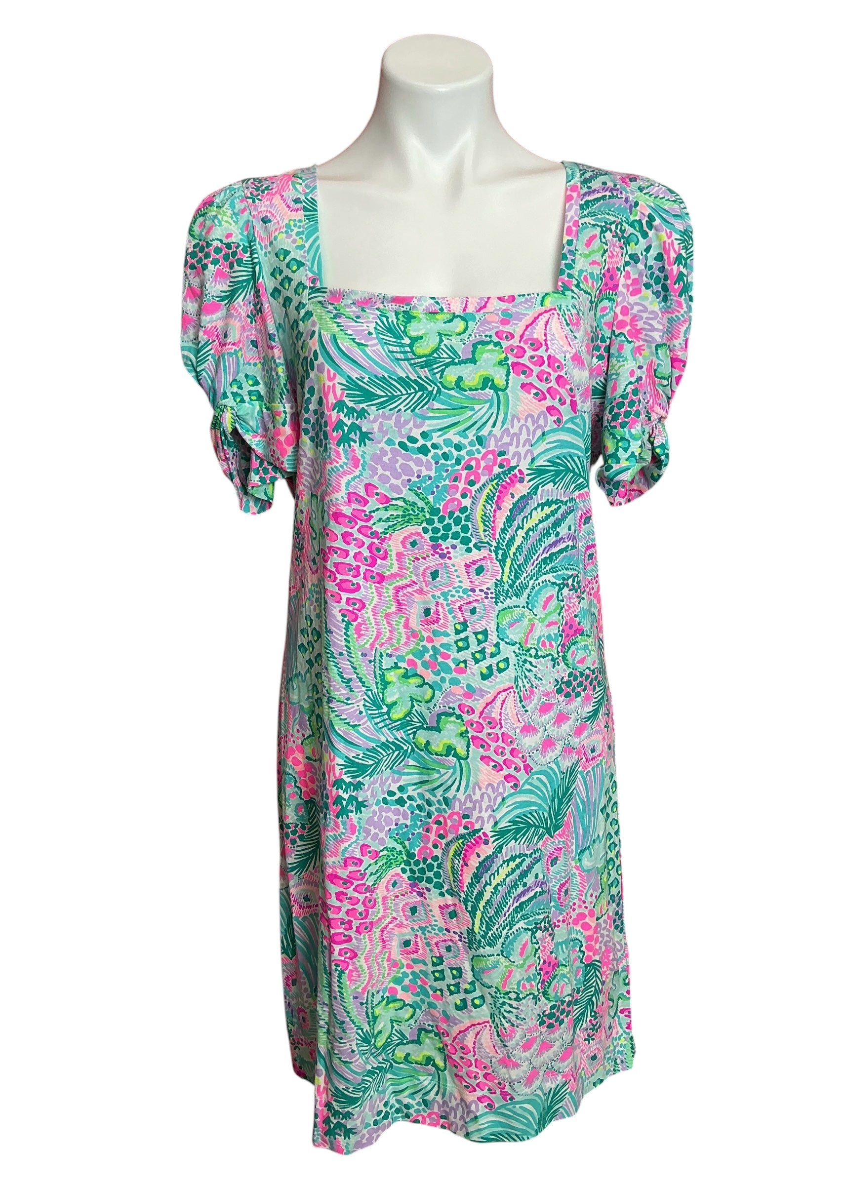 Lilly Pulitzer NWT Haydn Short Sleeve Dress Multi Banana Split - Size L