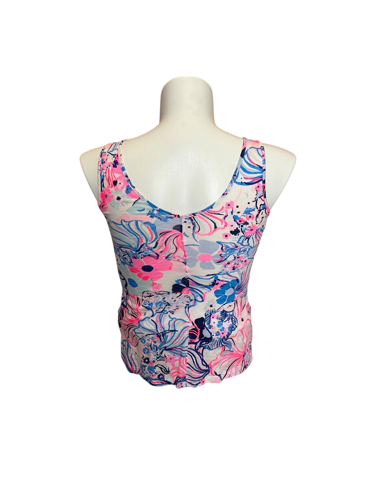 Lilly Pulitzer Gigi V-Neck Tank Top Prosecco Pink Make A Splash - Size XXS