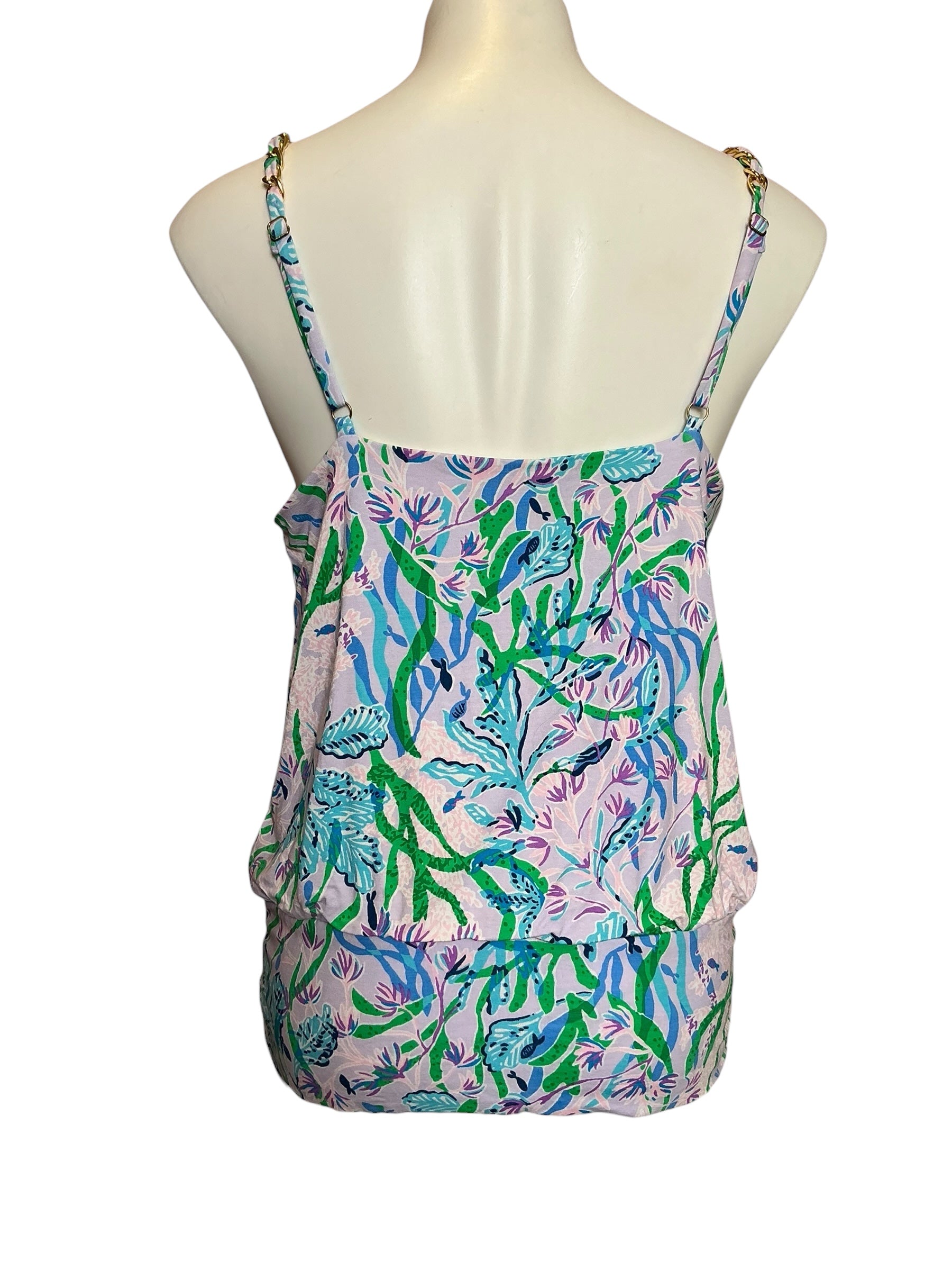 Lilly Pulitzer Cannavale Knit Top Multi Seacret Escape - Size M