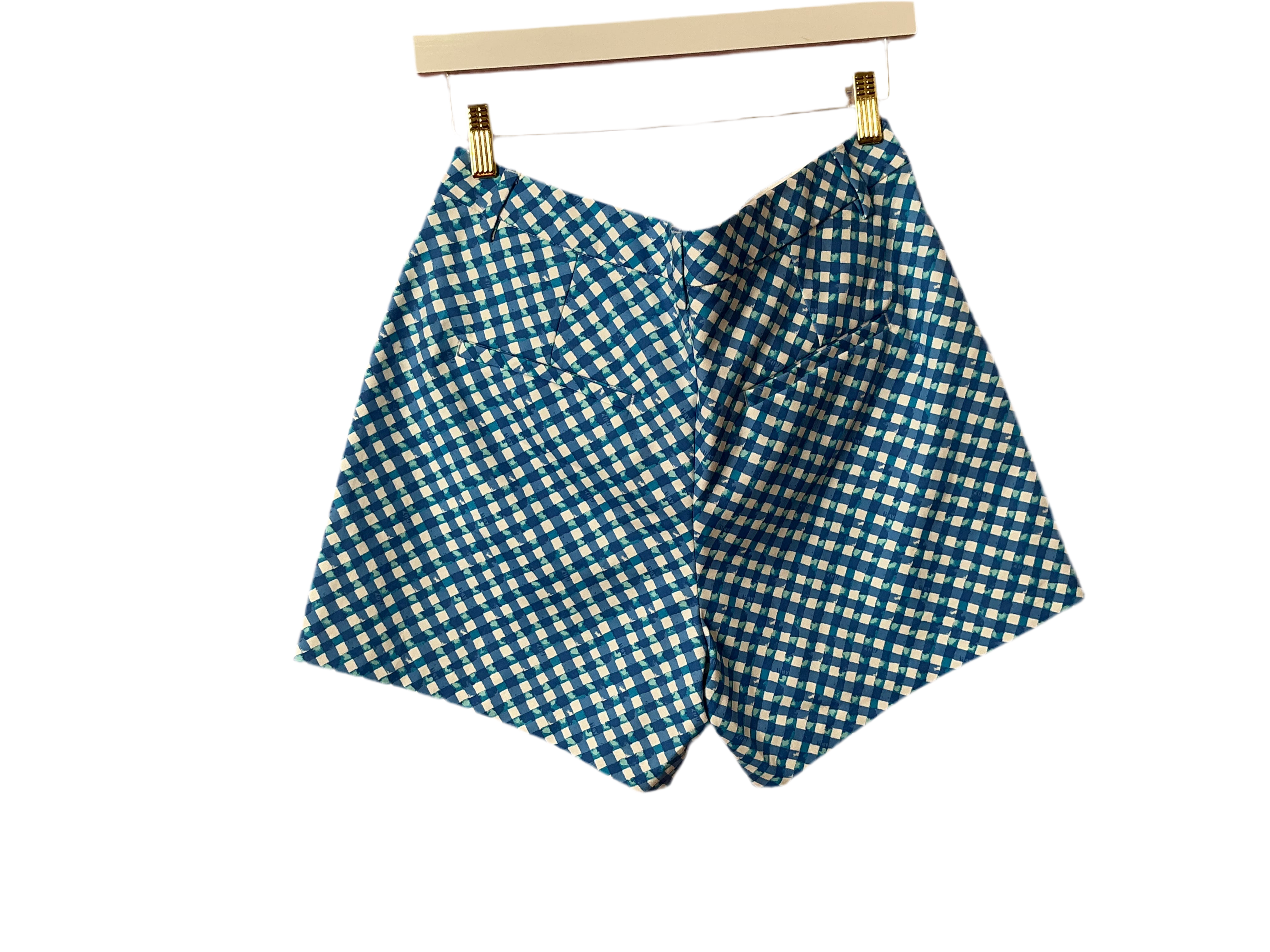 Lilly Pulitzer NWT - Gretchen High Rise Shirt - Boca Blue Double Checking - Size 10