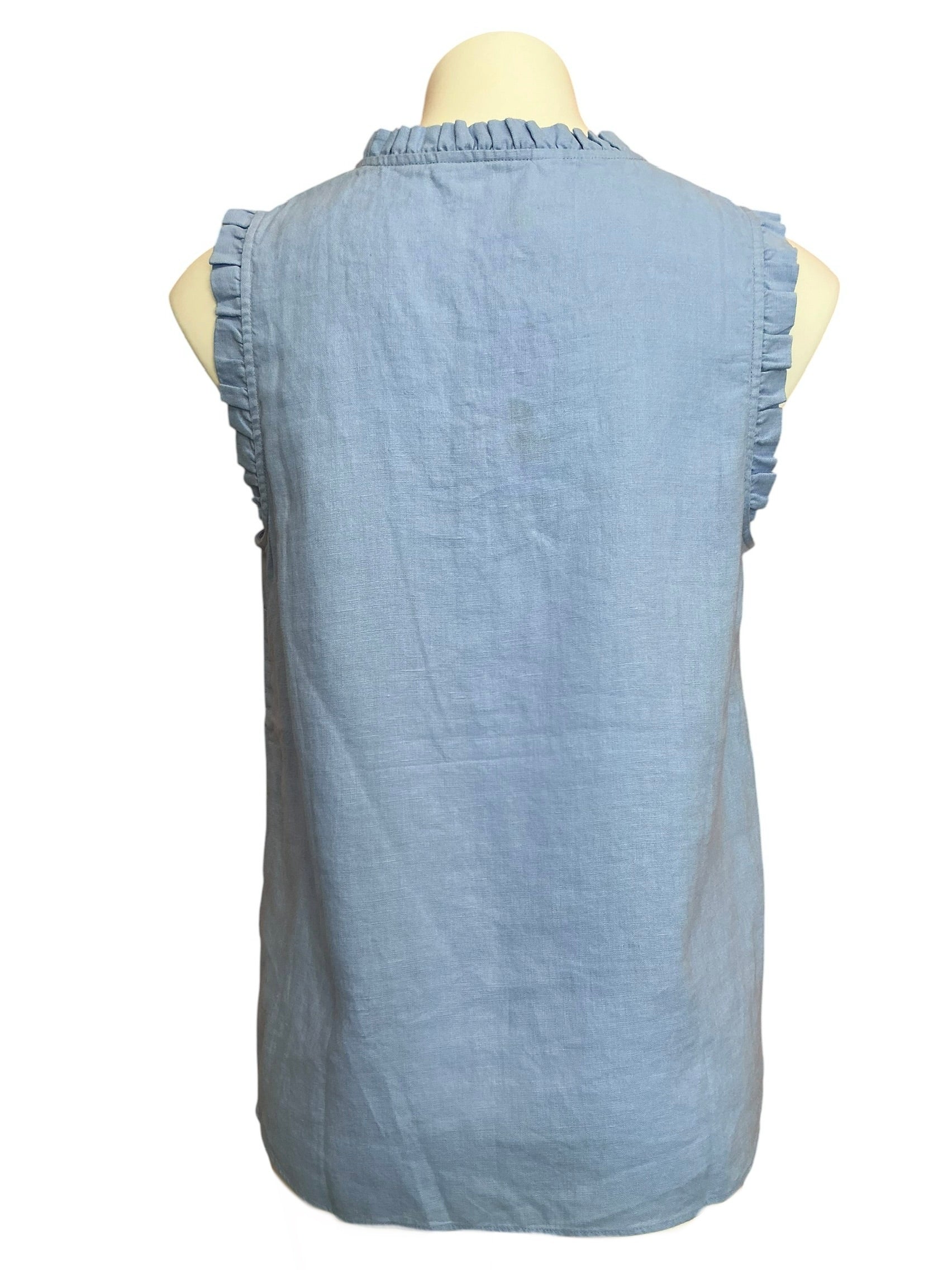 Lilly Pulitzer NWT Kavalla Sleeveless Ruffle Top Jacaranda Blue - Size S