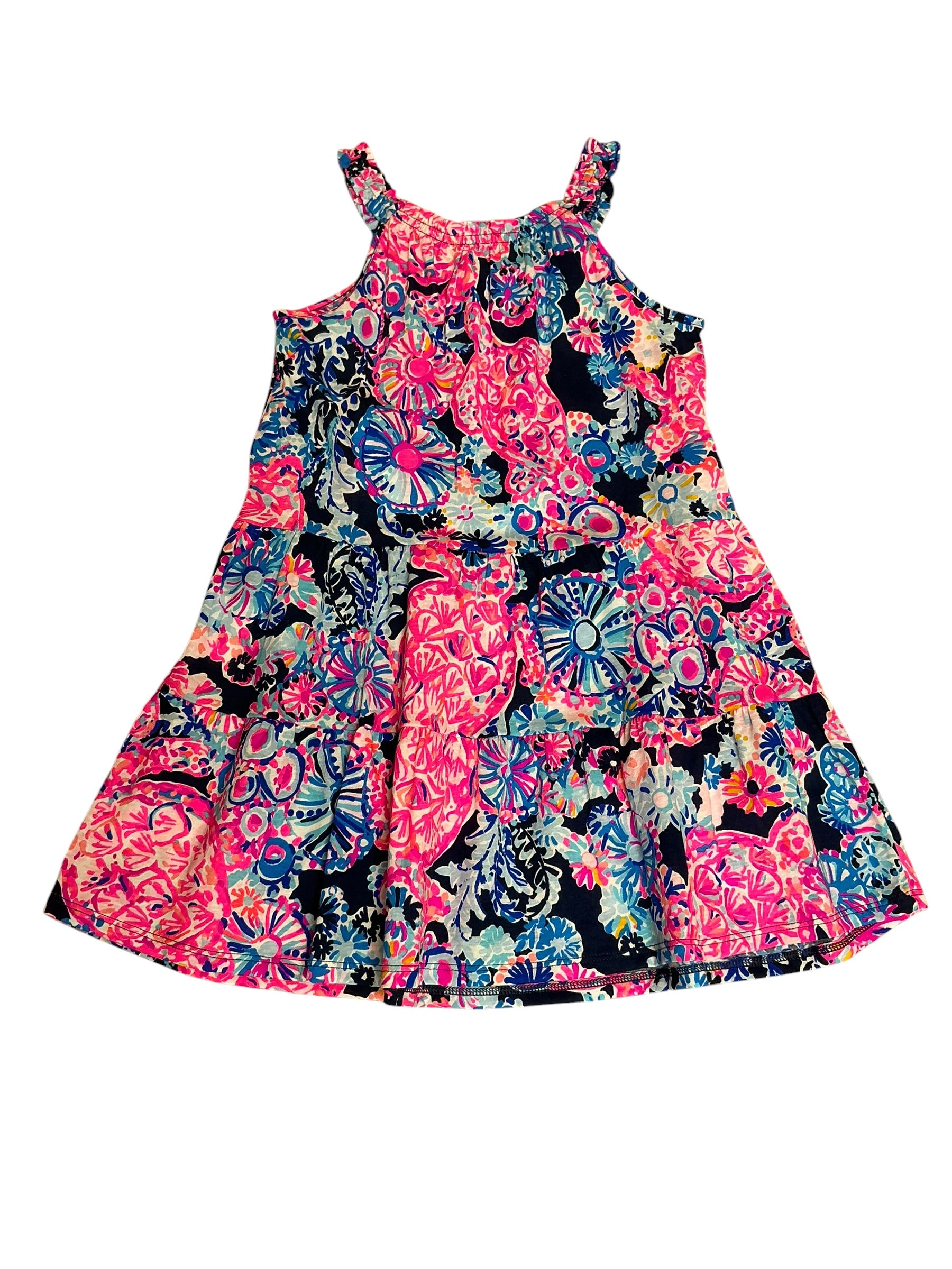 Lilly Pulitzer NWT Girls Mini Loro Dress High Tide Navy In Turtle Amazement - Size M