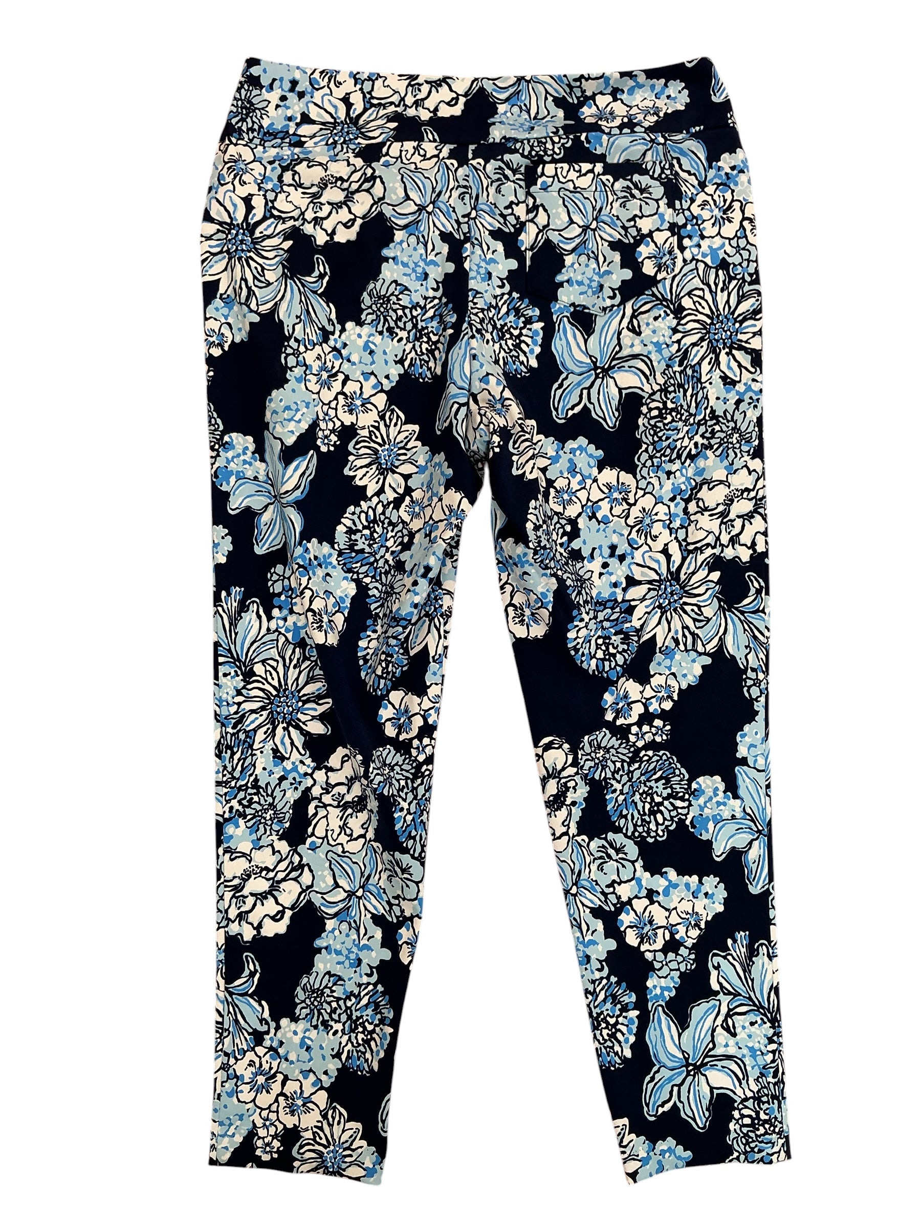 Lilly Pulitzer Emora Knit Pants Low Tide Navy Bouquet All Day - Size 16