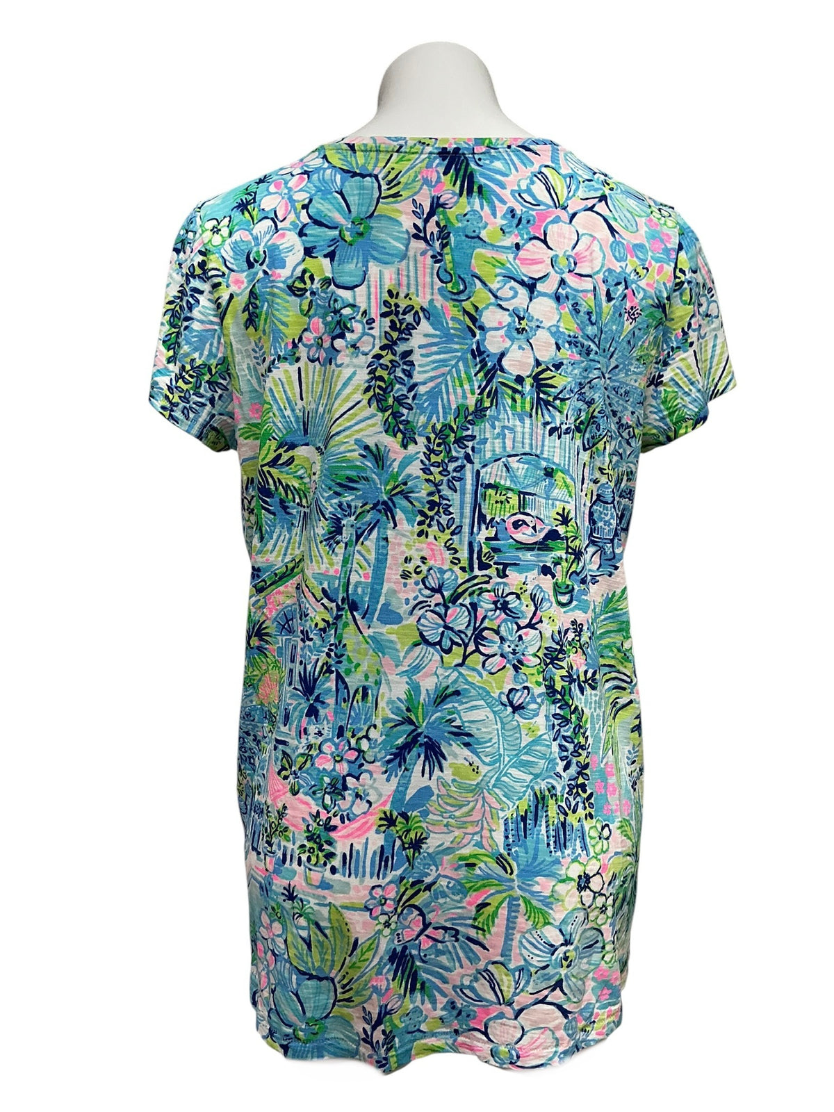 Lilly Pulitzer Etta V Neck Tee Lilly’s House - Size L
