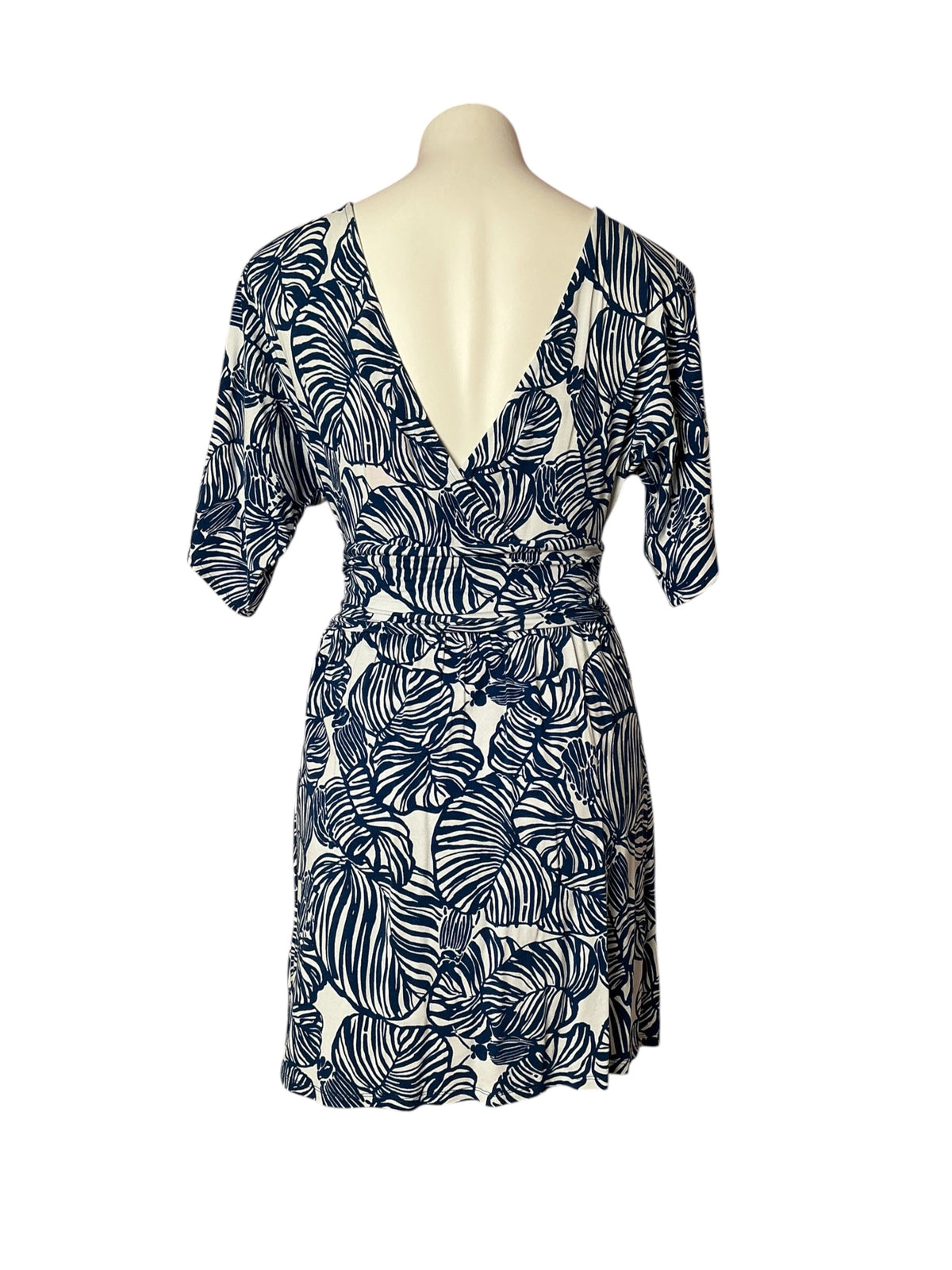 Lilly Pulitzer Parigi Boat Neck Romper Aegean Navy Beach Path - Size XS