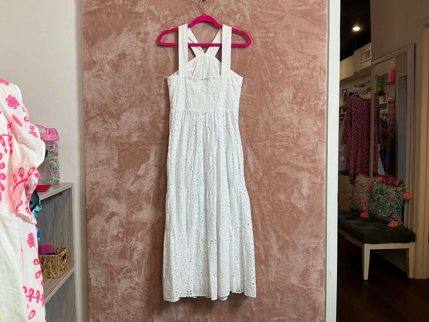 Lilly Pulitzer NWT Jenette Eyelet Halter Resort Dress White Sealife Eyelet - Size 2