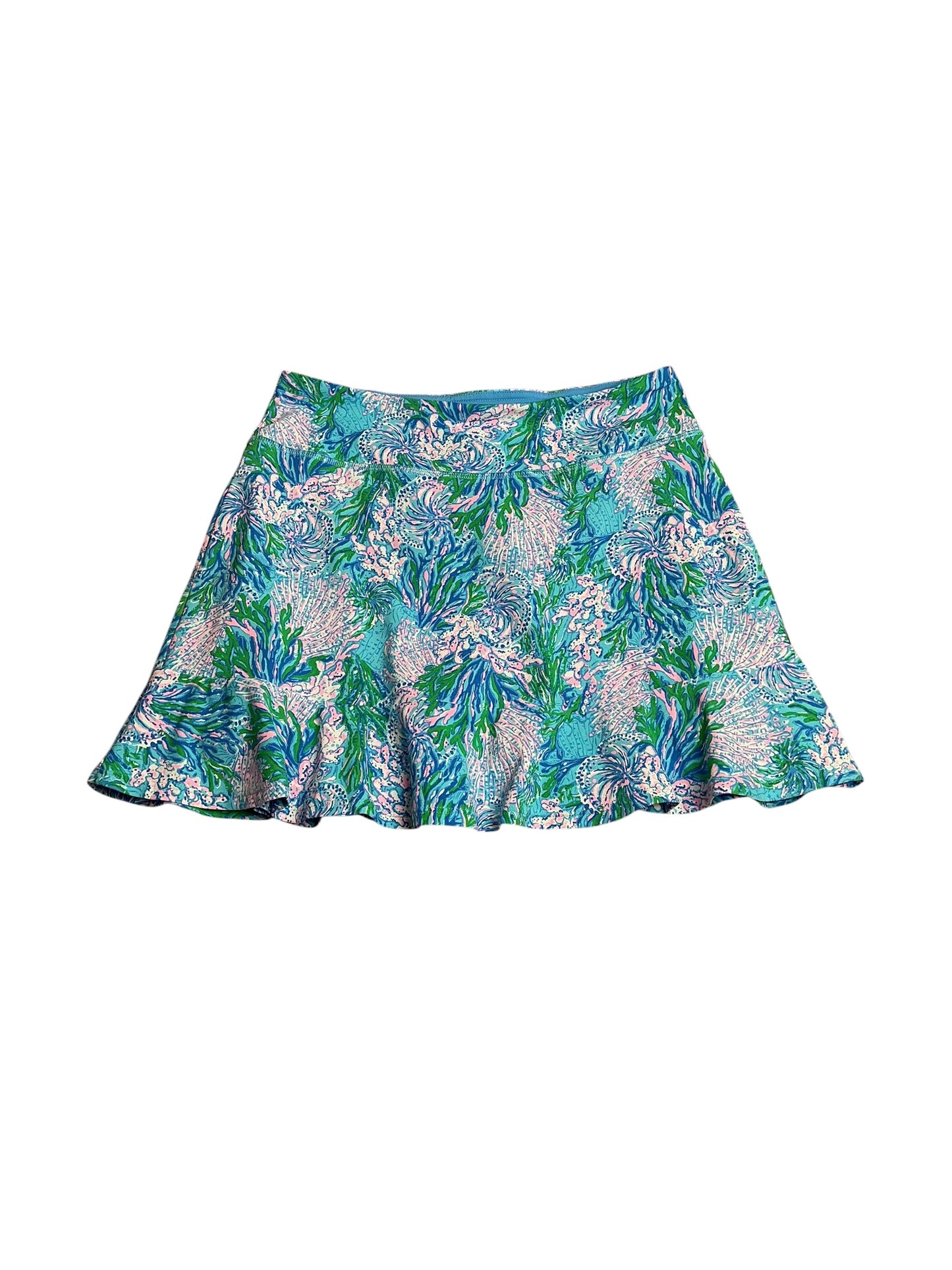 Lilly Pulitzer- Luxletic Zadora Skort Las Olas Aqua Strong Current Size M