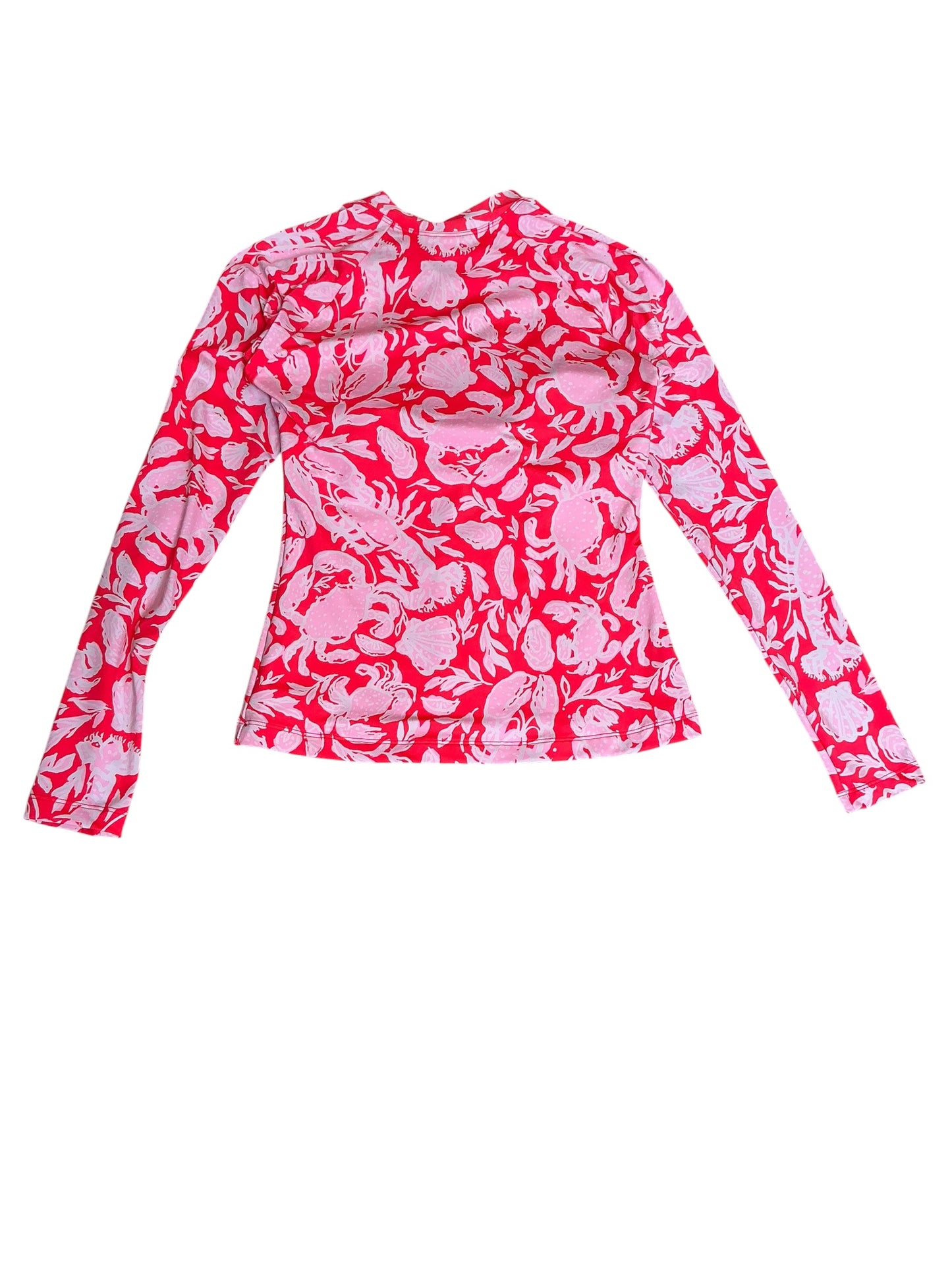 Lilly Pulitzer NWT Royden Rash Guard Top UPF 50+ Cane Coral Crab Collab - Size 6
