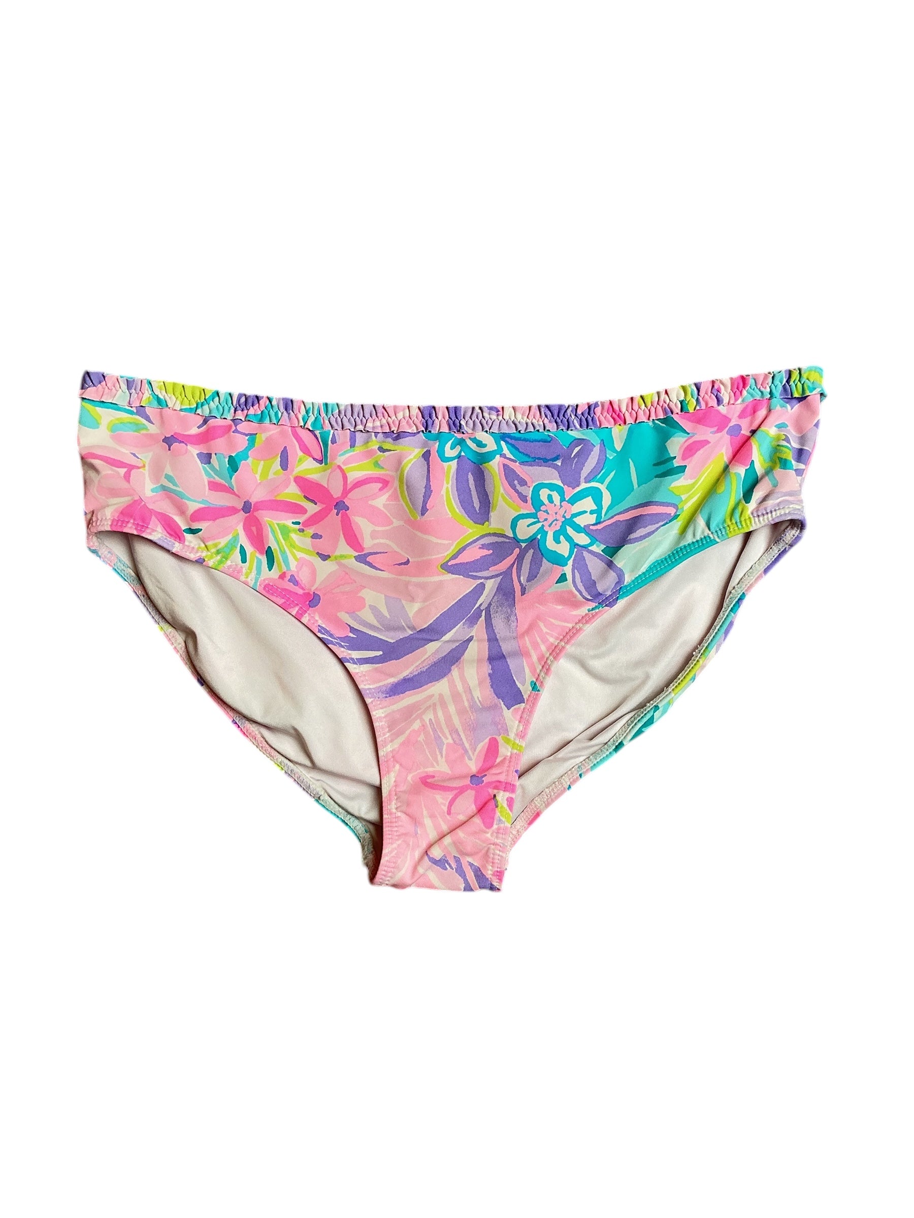 Lilly Pulitzer Lagoon Sarong Hipster Bikini Bottom - It Was All A Dream - Size 14