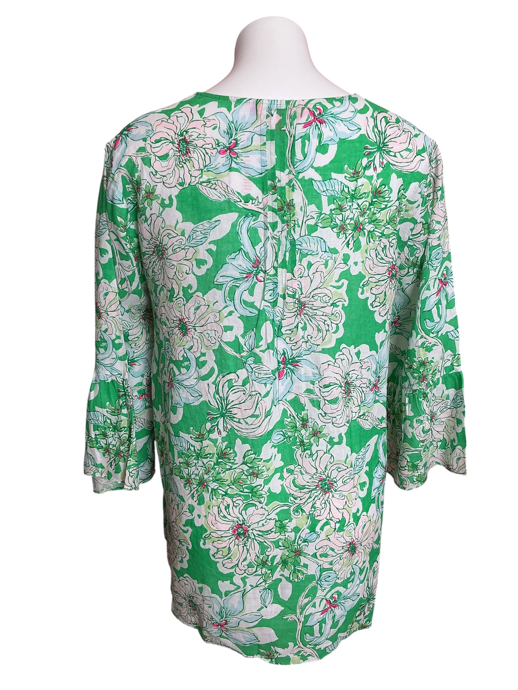 Lilly Pulitzer Hollie Tunic Spearmint Blossom Views - Size XL