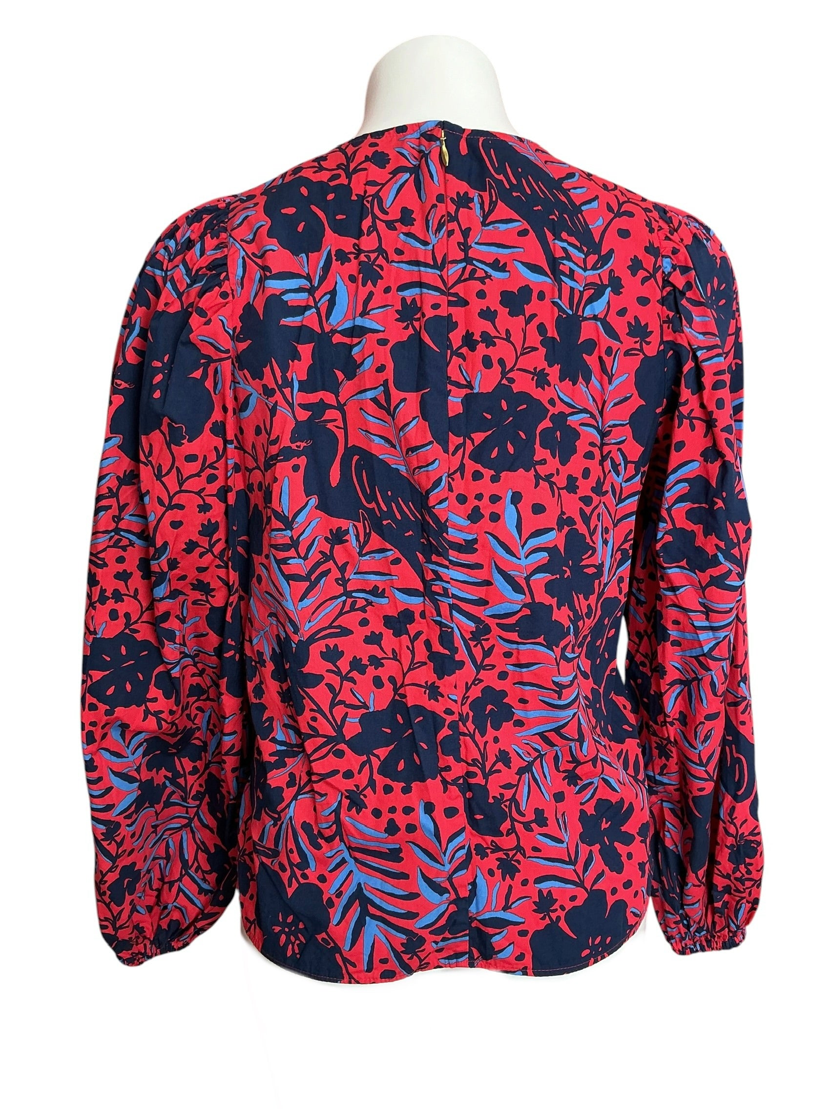 Lilly Pulitzer Lynnley Top Ruby Red Heron My Own - Size S