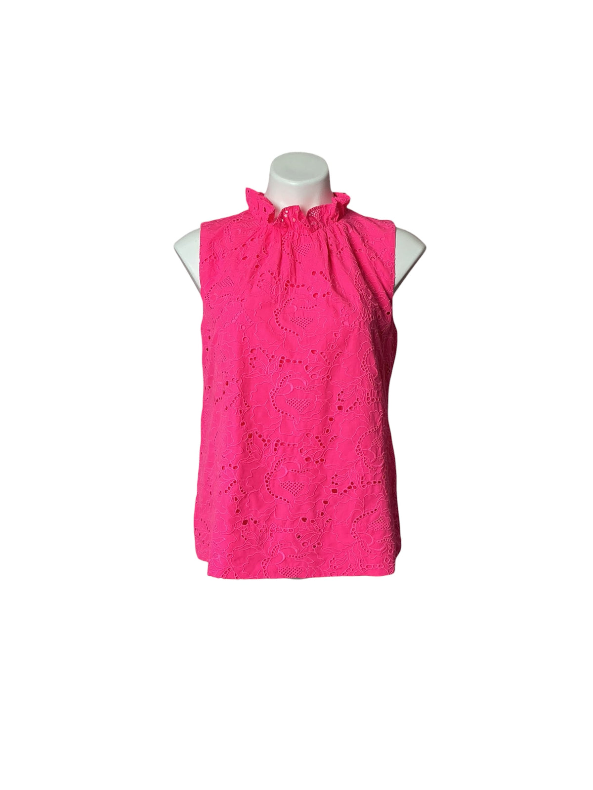 Lilly Pulitzer Dahliana Eyelet Top Roxie Pink Garden Party Eyelet - Size S