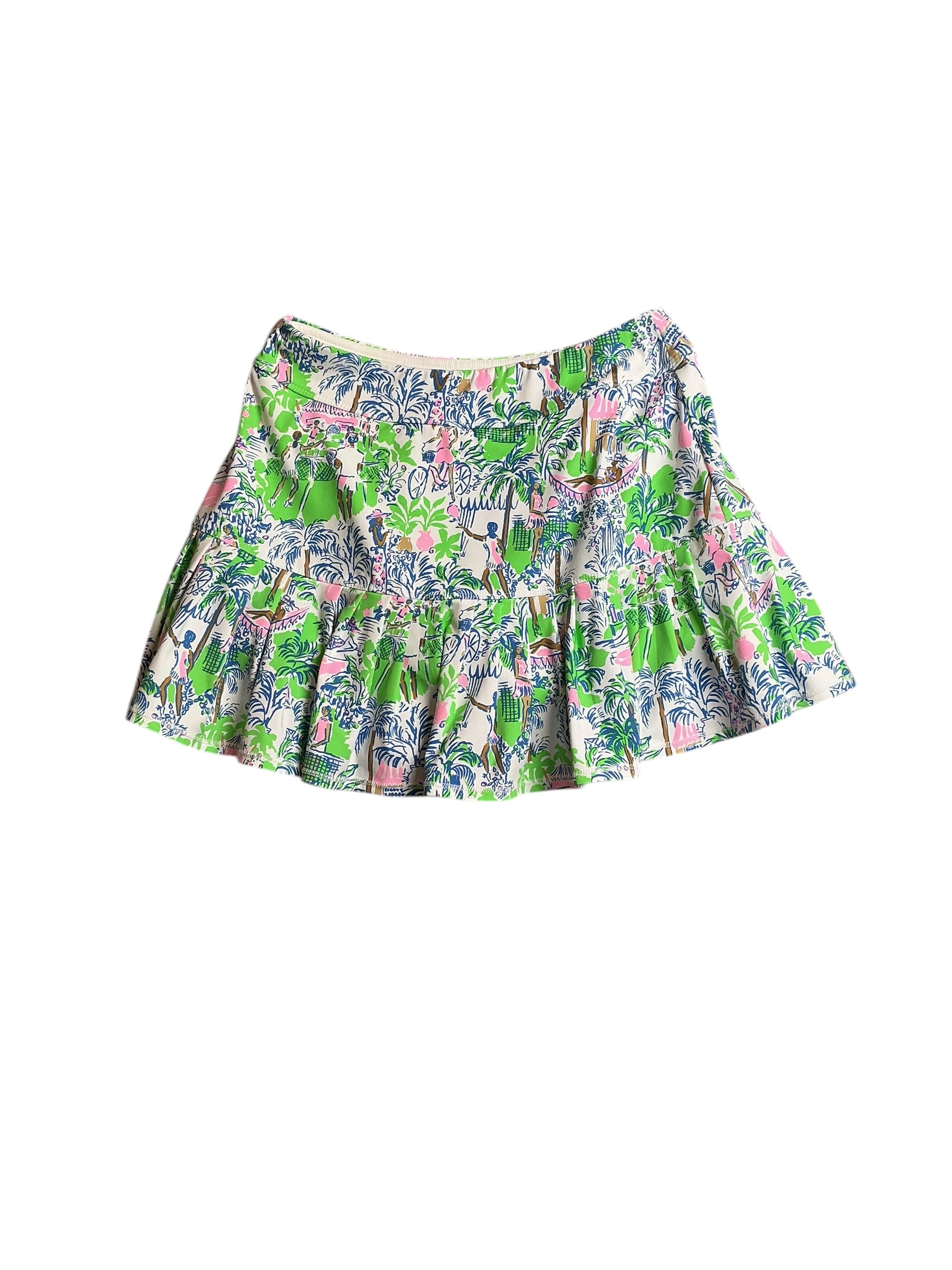 Lilly Pulitzer NWT Taye Skort UPF 50+ - Orb Green Serving It Up - Size XS