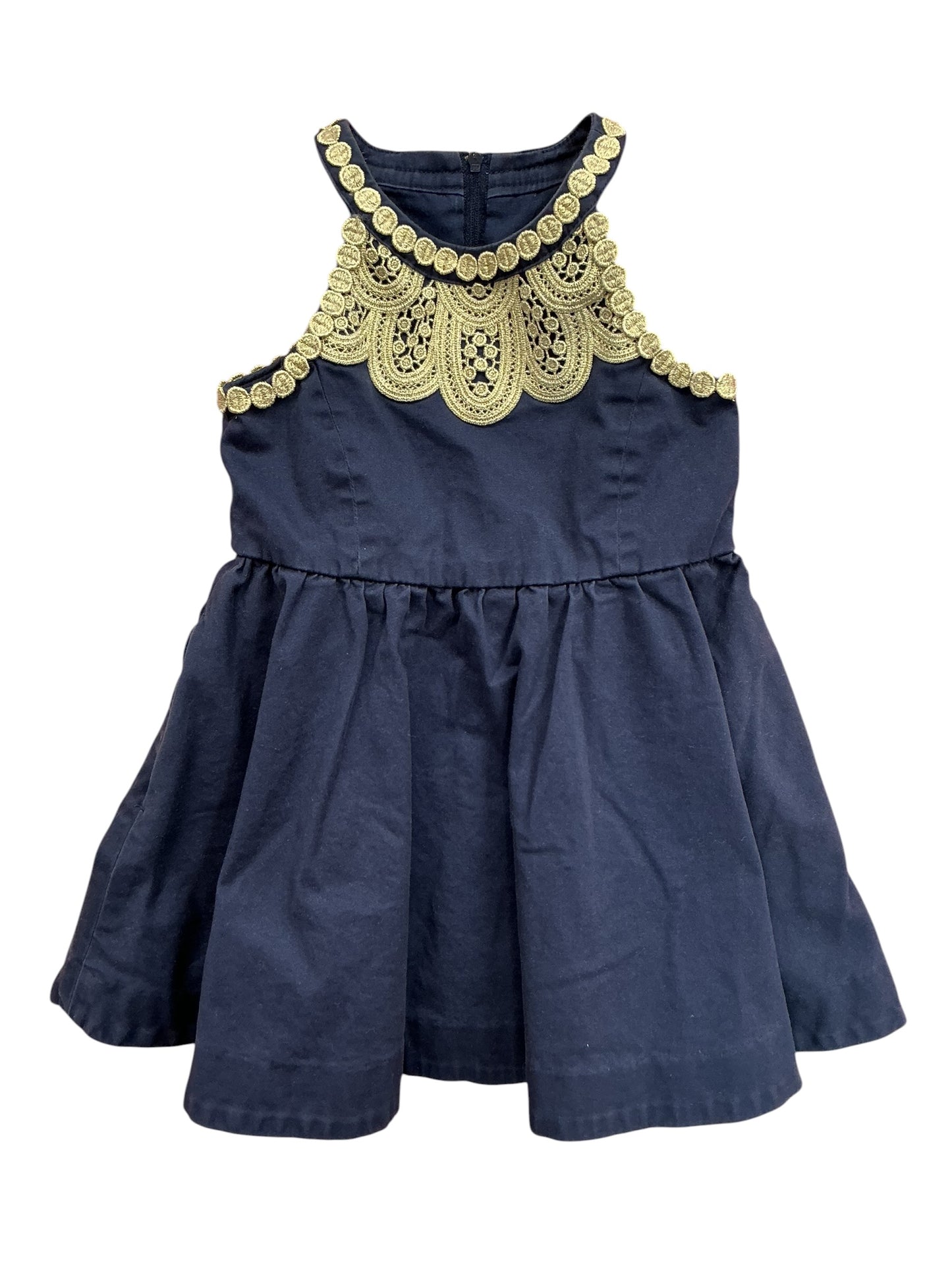 Lilly Pulitzer Kids Girls Little Kinley Dress True Navy - Size 4