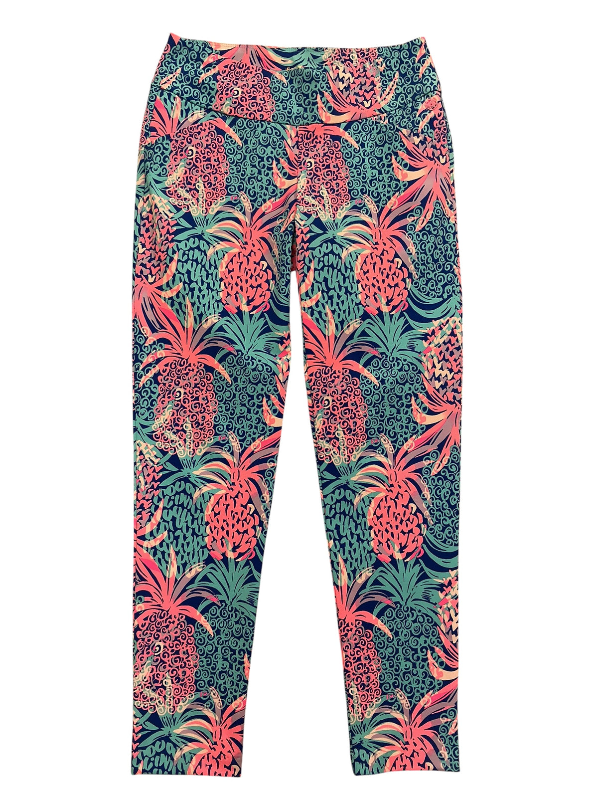 Lilly Pulitzer UPF 50+ Luxletic Corso Pants Borealis Blue Tropic Down Low - Size 2