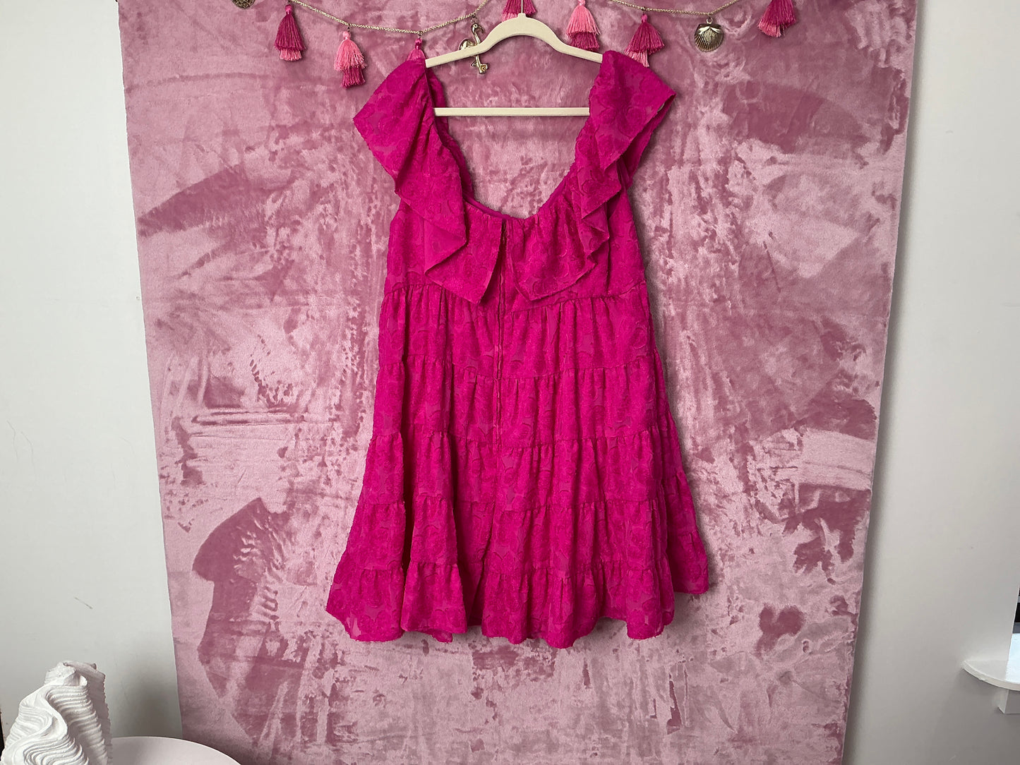 Lilly Pulitzer Dress NWT - Emie Dress - Berry Soirée - Chenille Clip Chiffon - Size 14