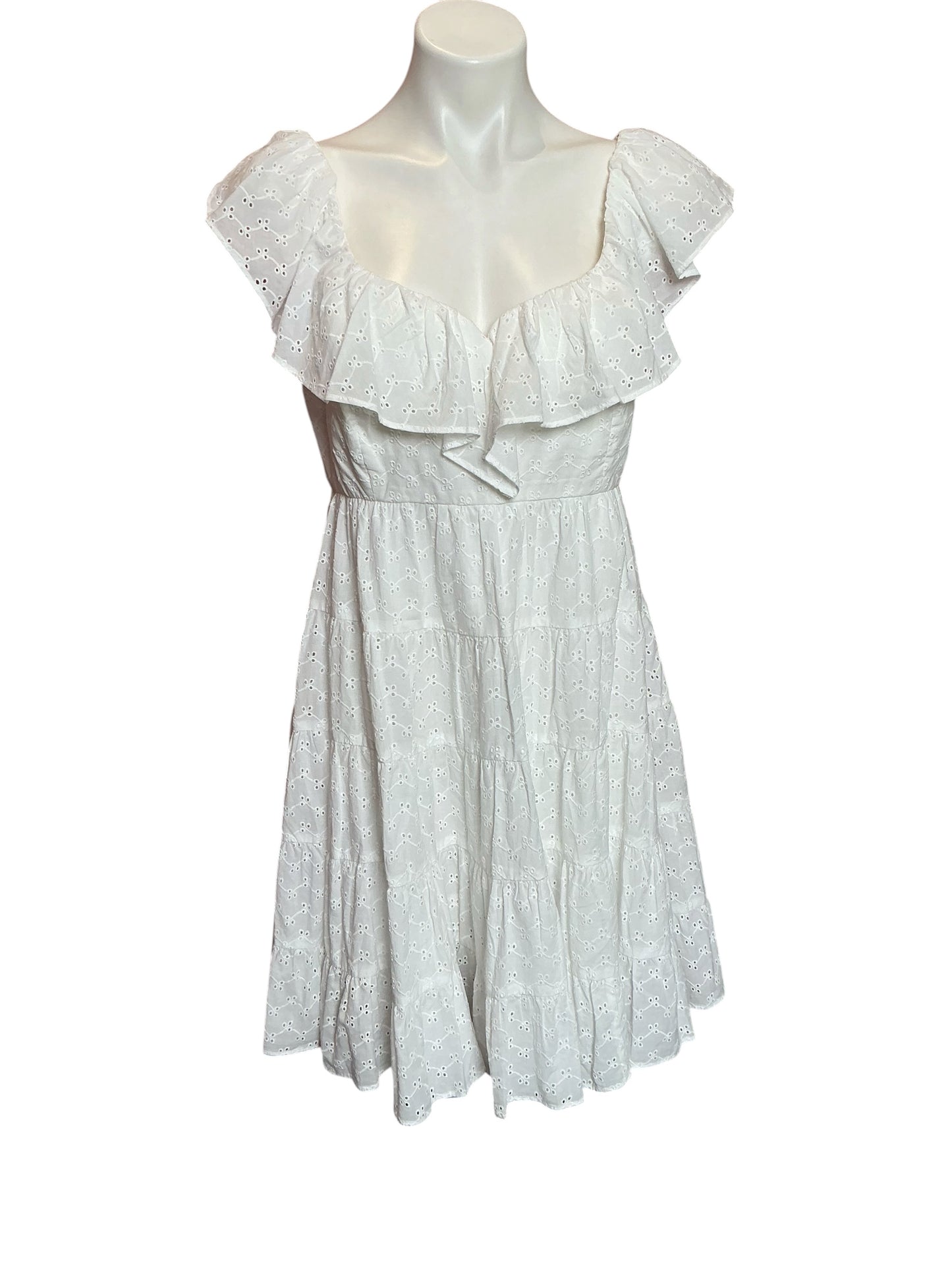 Lilly Pulitzer NWT Emie Dress Resort White Ditsy Vine Eyelet - Size 10