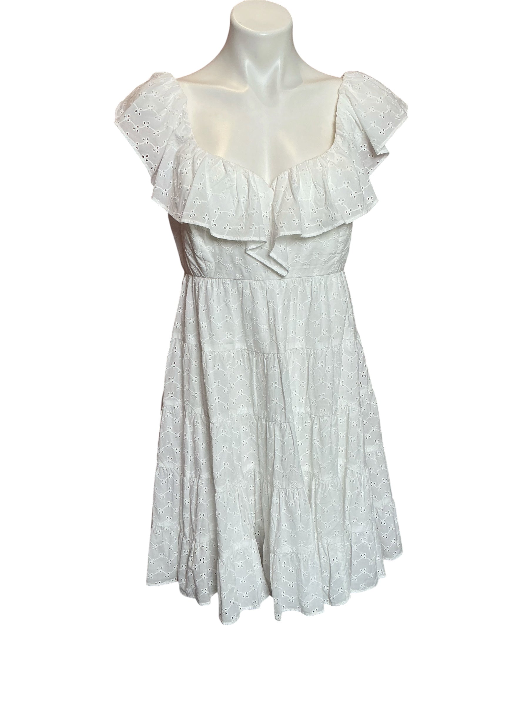 Lilly Pulitzer NWT Emie Dress Resort White Ditsy Vine Eyelet - Size 10