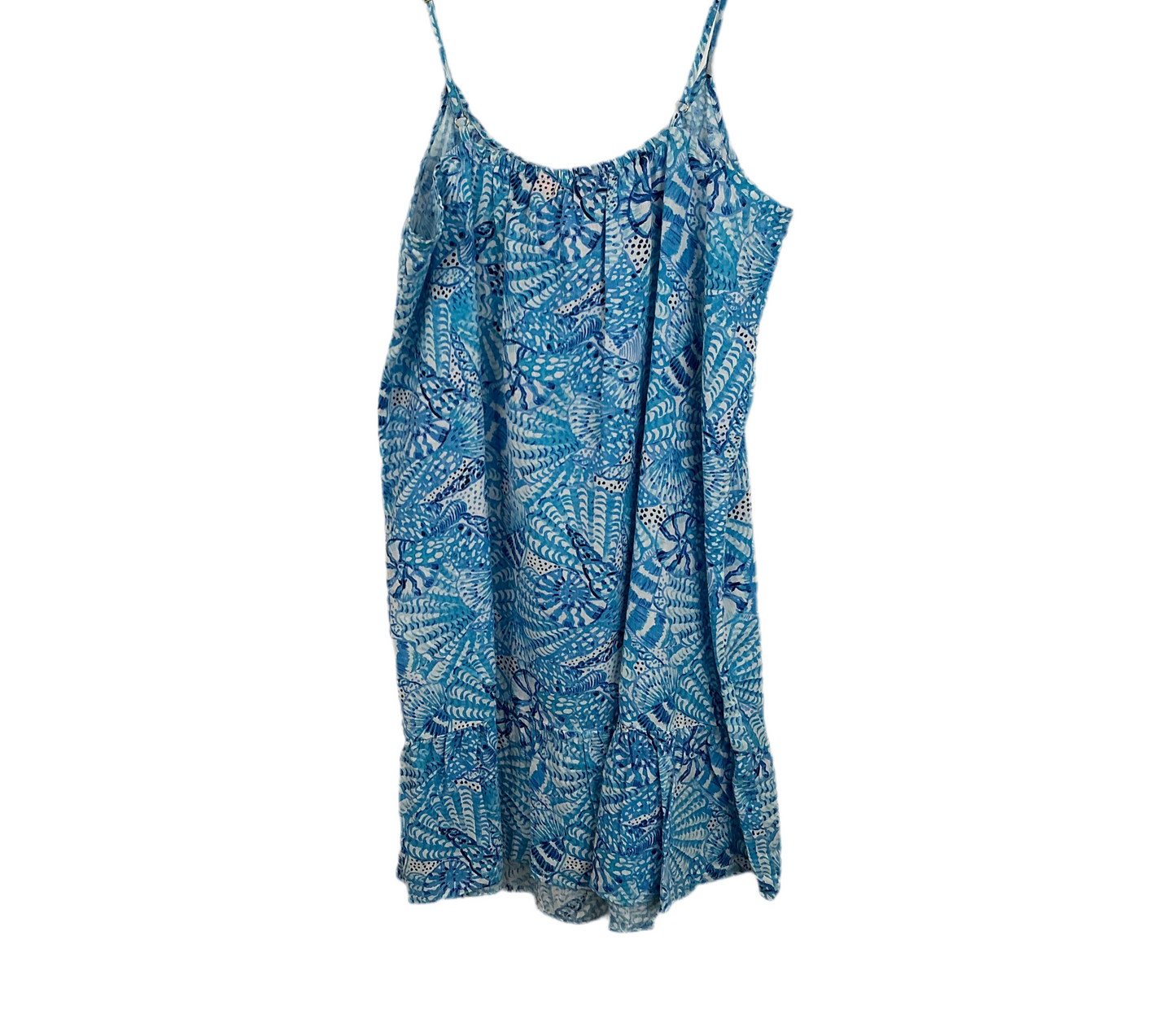 Lilly Pulitzer Jaydan Linen Dress in the "Amalfi Blue By The Seashore" Print - Size XS