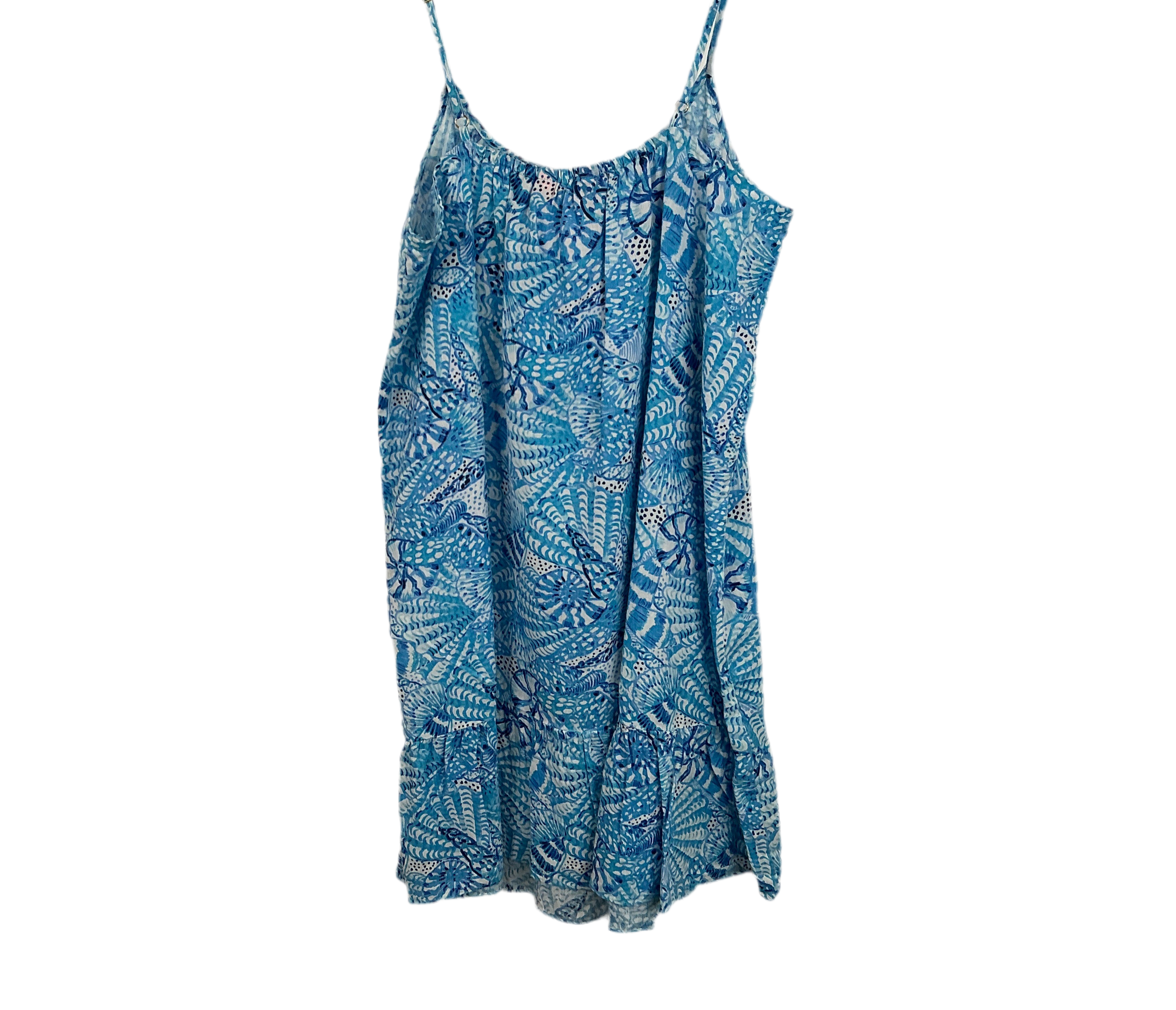 Lilly Pulitzer Jaydan Linen Dress in the "Amalfi Blue By The Seashore" Print - Size XS