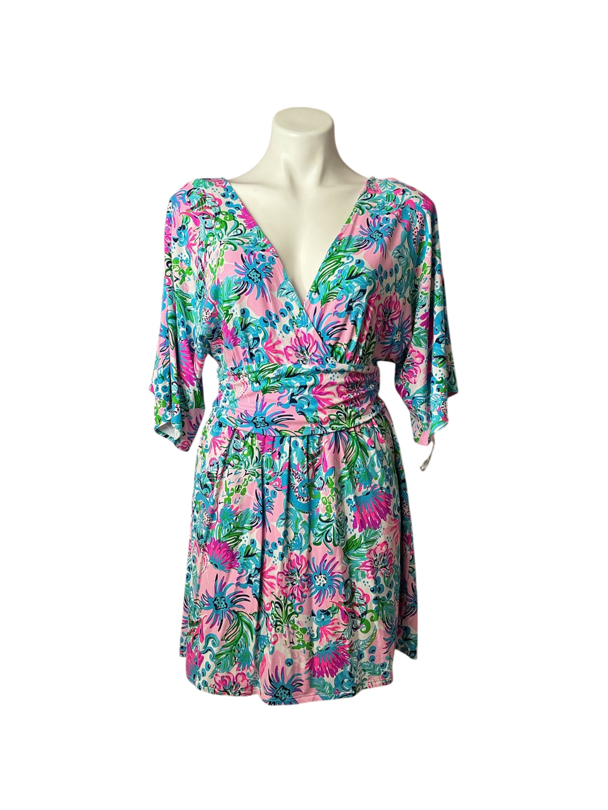 Lilly Pulitzer Parigi Skirted Romper Mandevilla Baby Paradise Petals - Size M