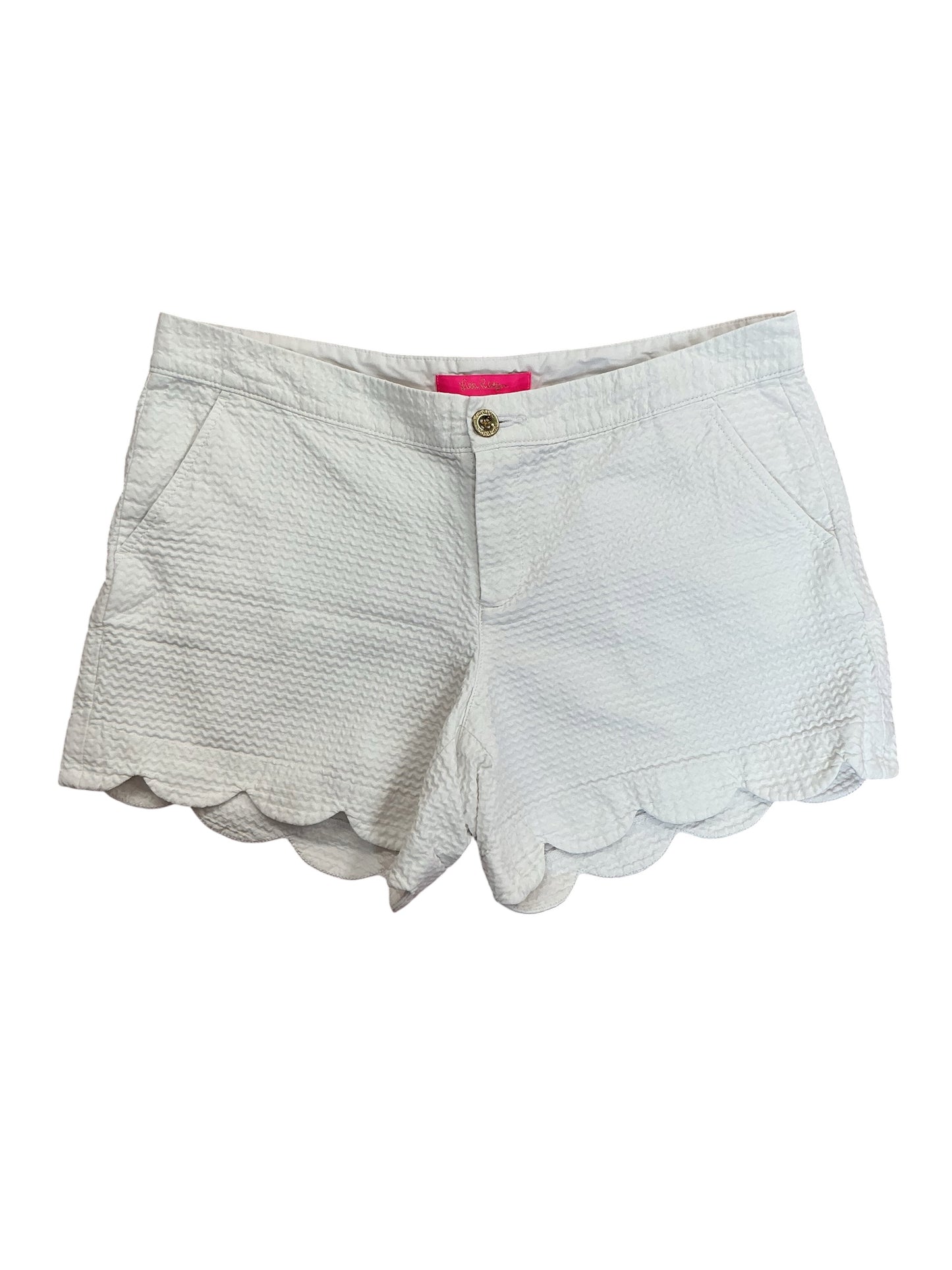 Lilly Pulitzer Buttercup Scalloped Hem Shorts Resort White - Size 8