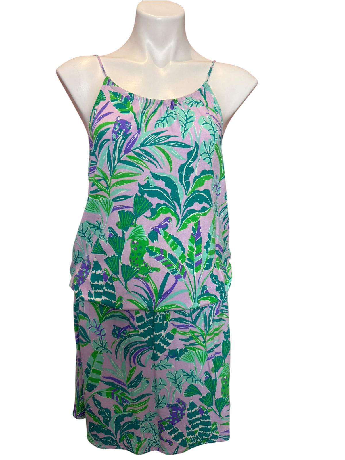 Lilly Pulitzer Gianni Skort Romper Purple Iris On The Chase - Size L