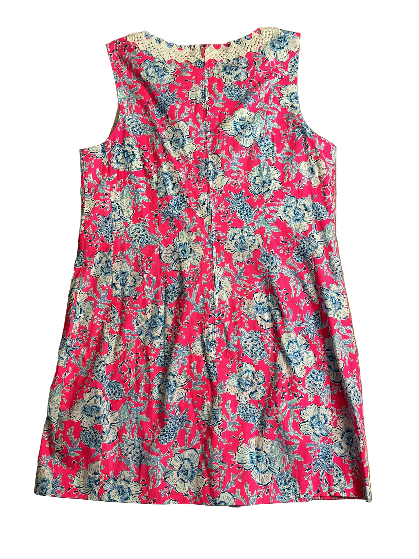 Lilly Pulitzer NWT Ginge Shift Romper Roxie Pink Wave N Sea - Size 14