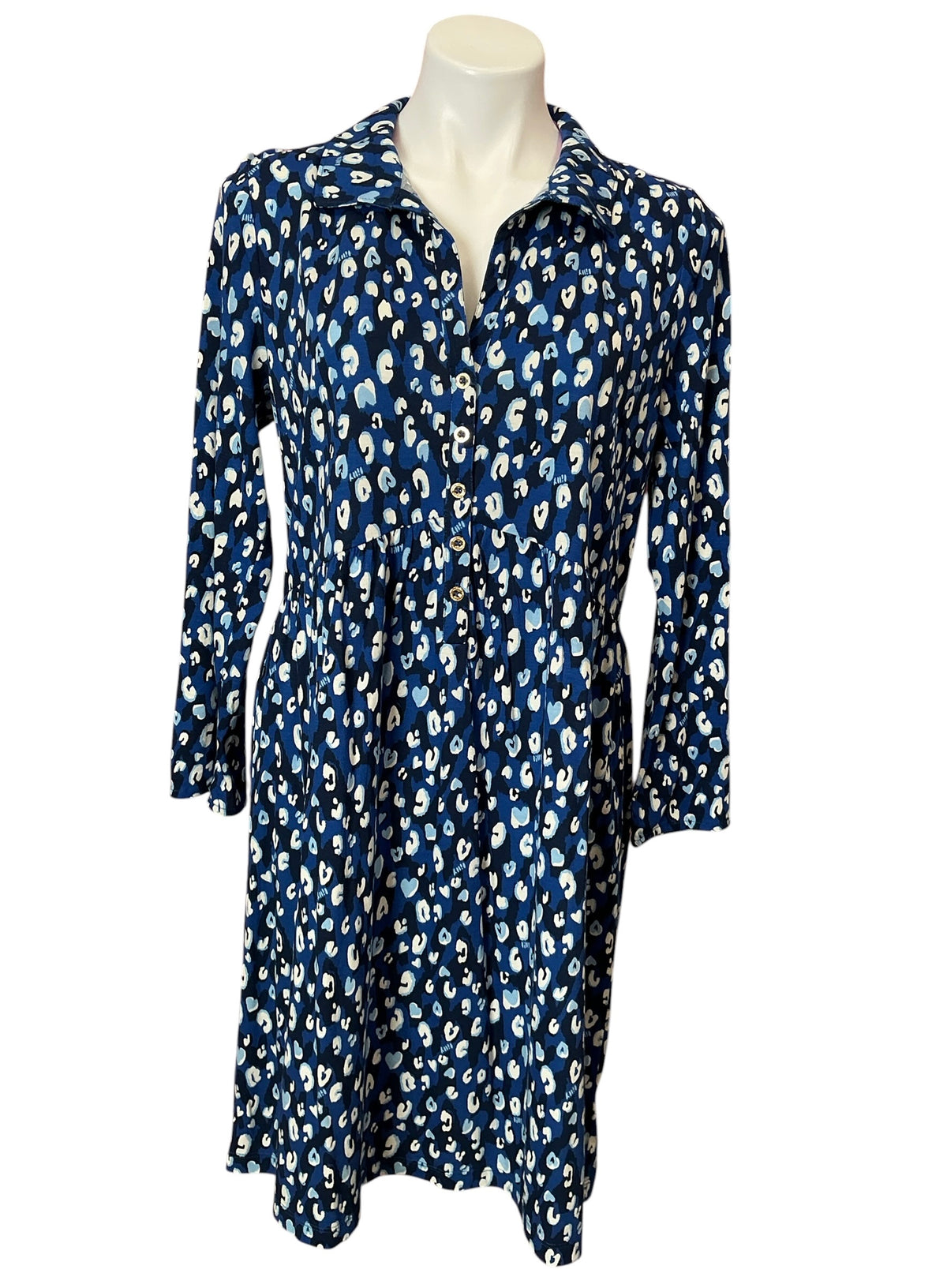 Lilly Pulitzer Saralyn Popover Shirtdress Starlight Navy You’re An Animal - Size M