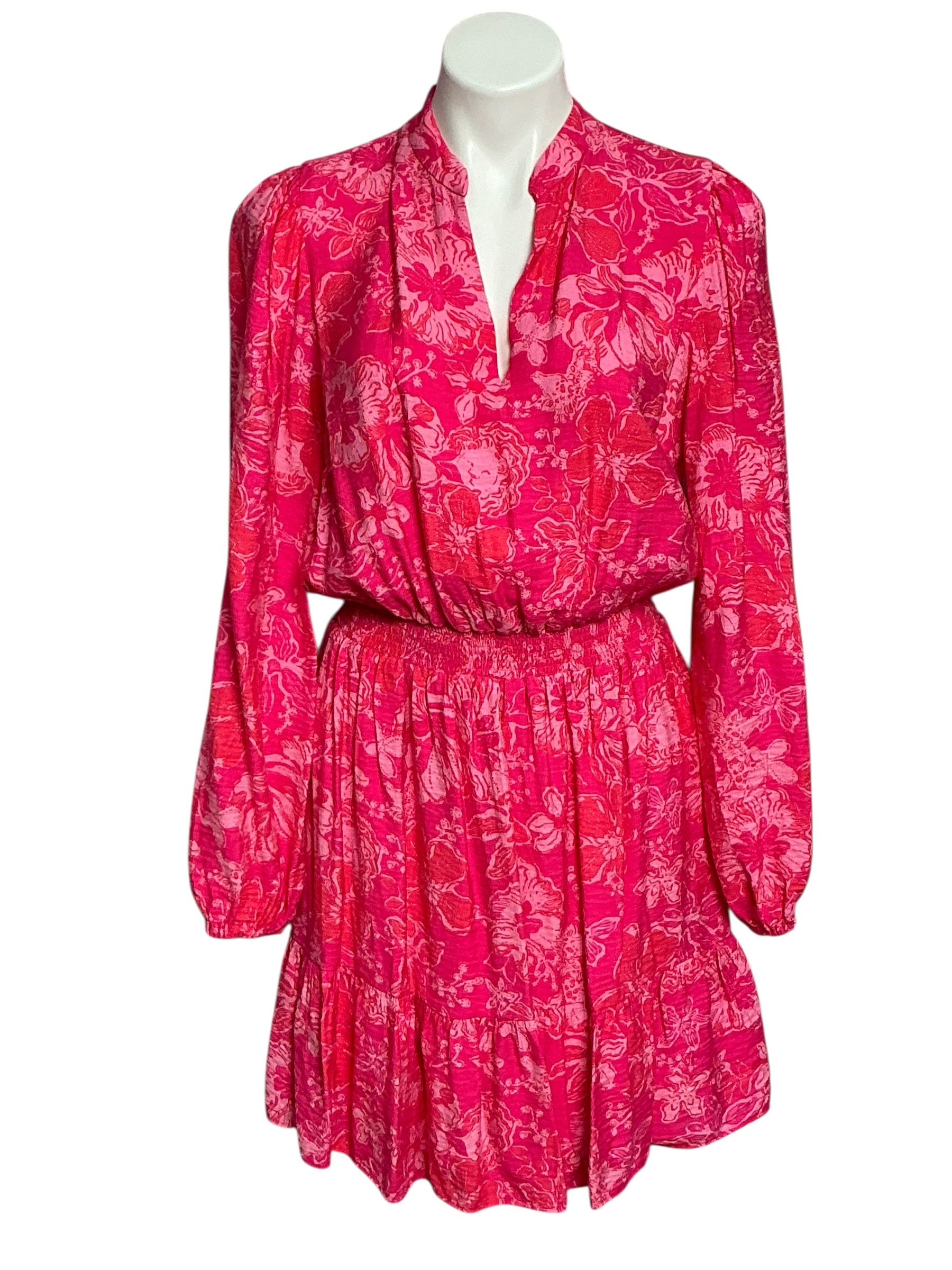 Lilly Pulitzer Axton Dress - Sun Shell Pink Big Party - Size 12