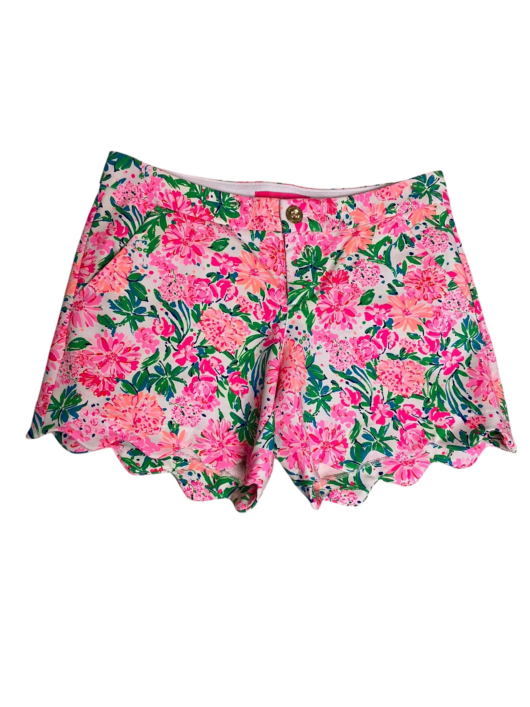Lilly Pulitzer Buttercup Knit Shorts Leaf It Wild - Size 2