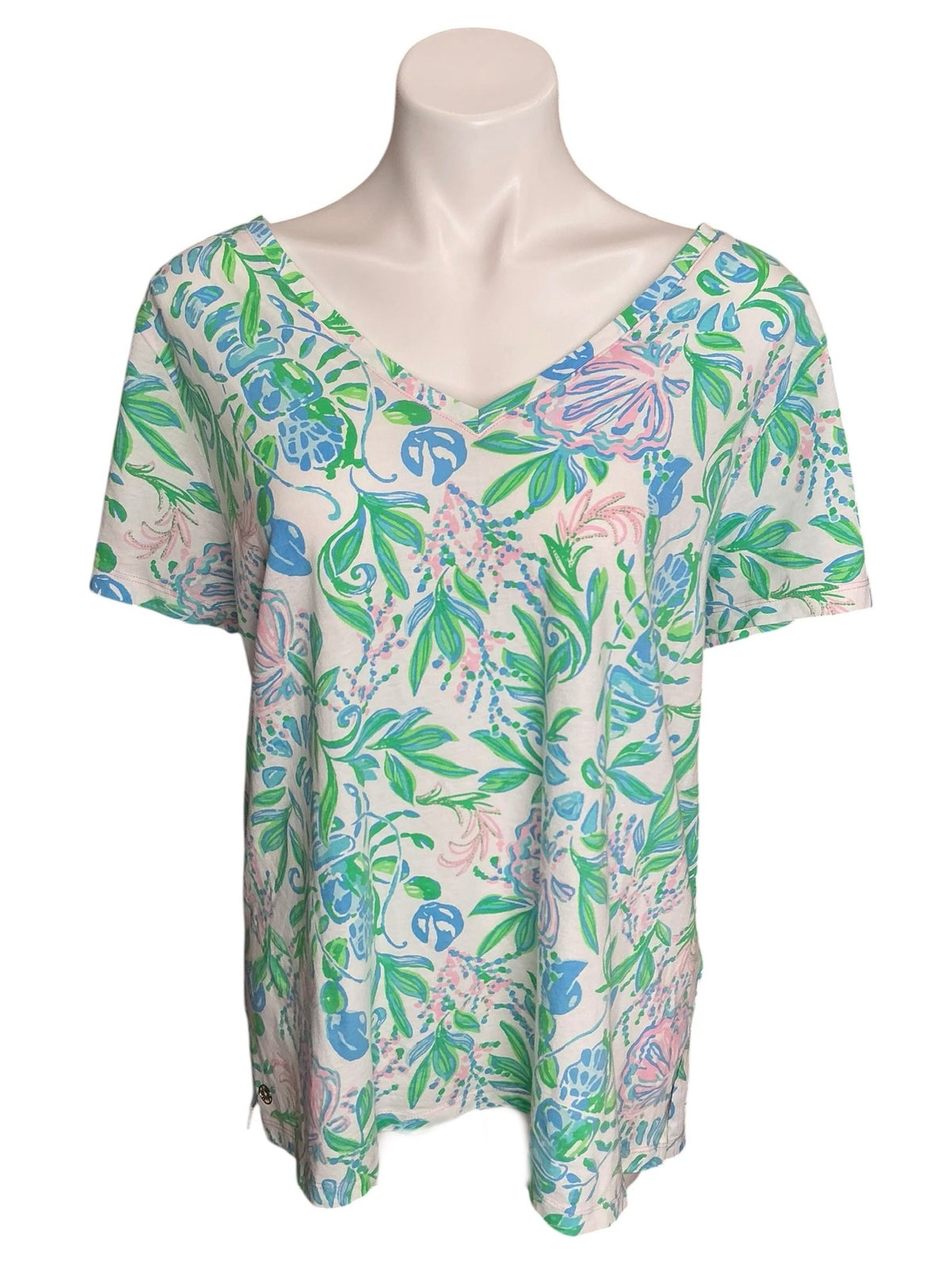 Lilly Pulitzer Meredith Tee Resort White Just A Pinch - Size XXL