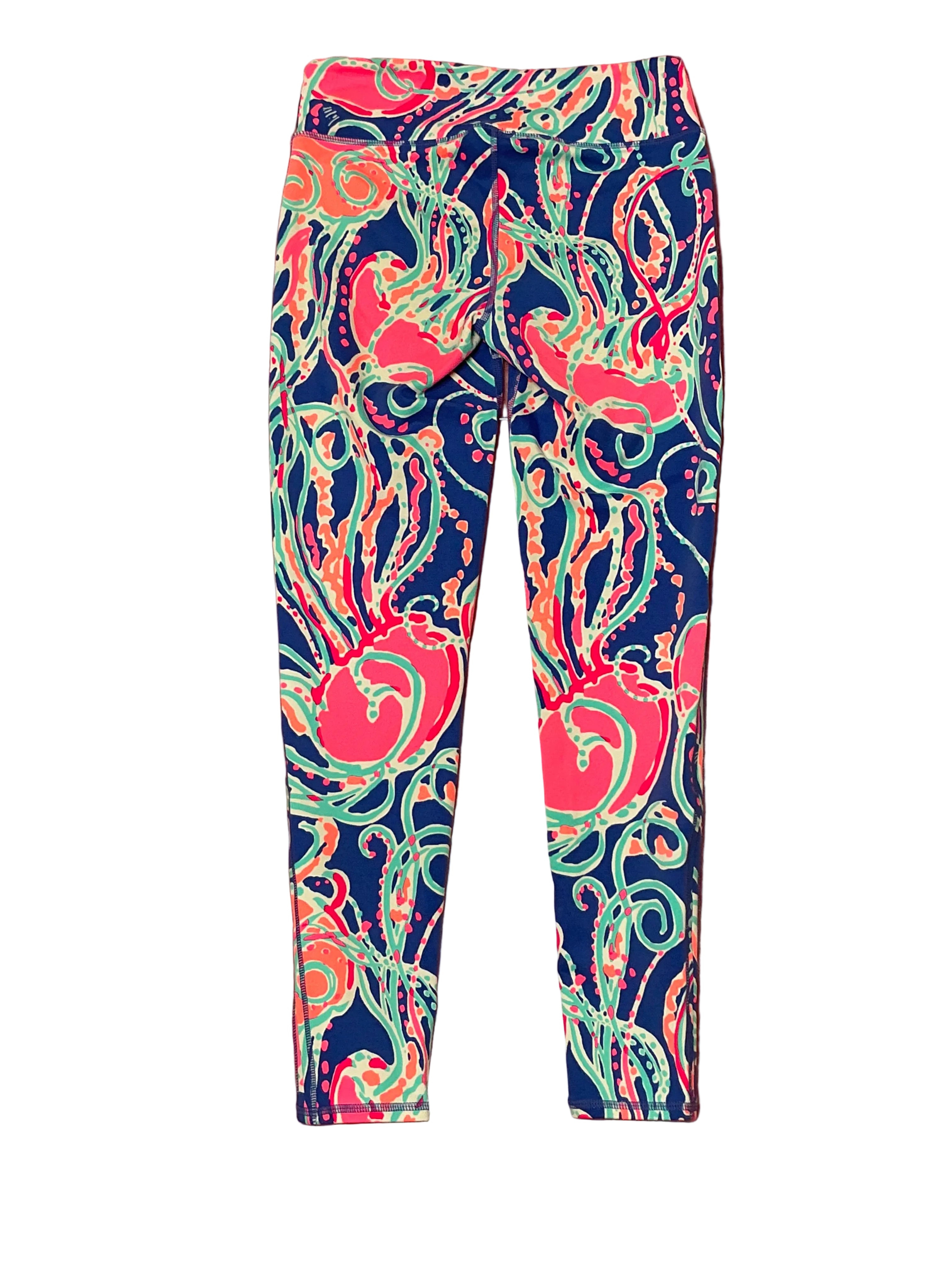 Lilly Pulitzer UPF 50+ Weekender Luxletic Legging - Iris Blue Pop Up Jellies Be Jammin - Size S