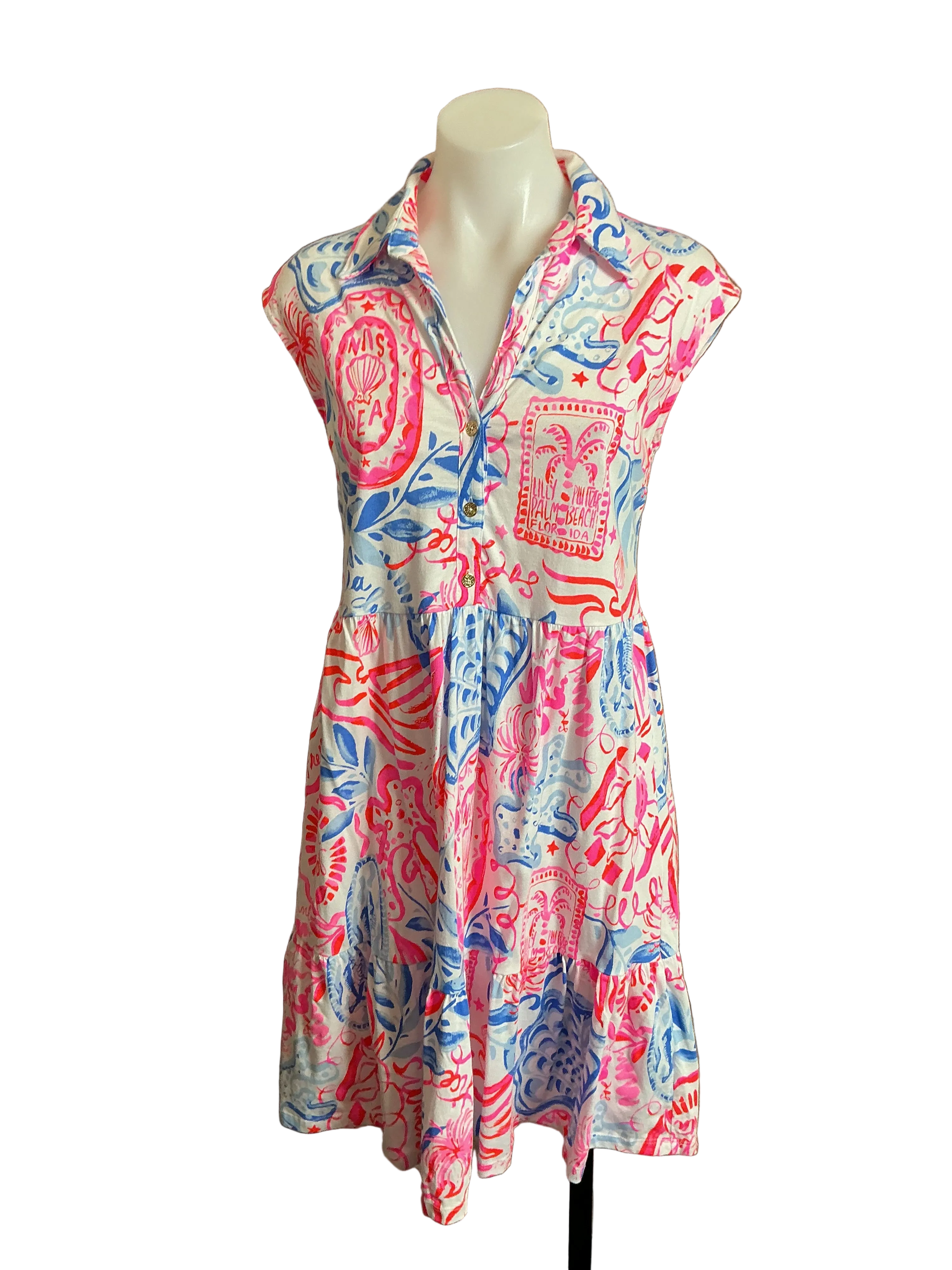 Lilly Pulitzer Theodorah Dress in the Bluette Metallic Marl color Dress - Size XXS