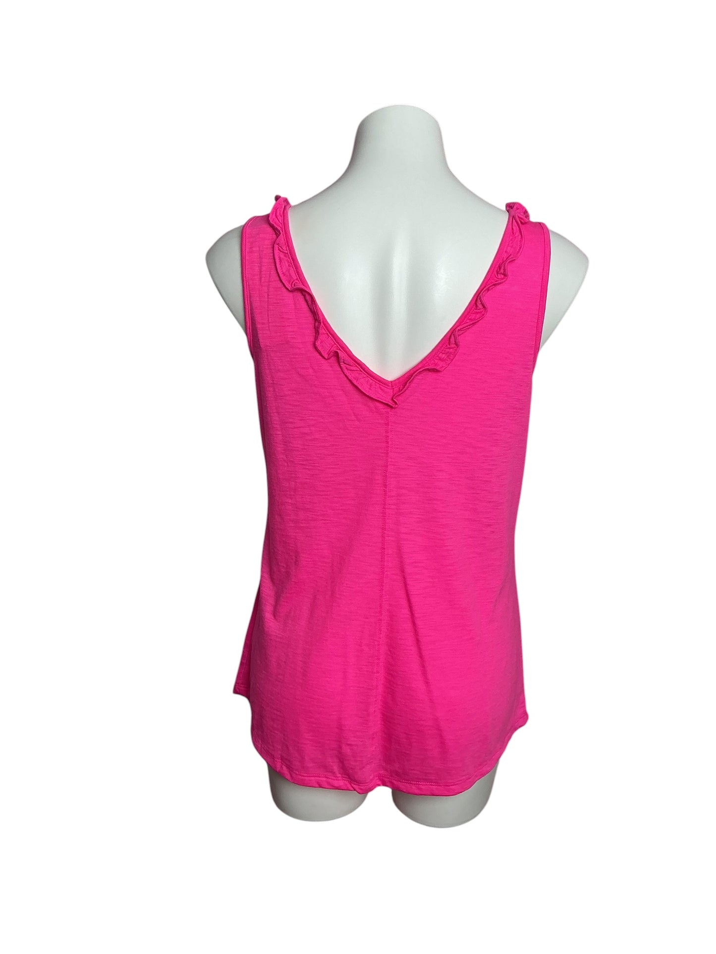 Lilly Pulitzer NWT Gigi Ruffle Top Raz Berry - Size M
