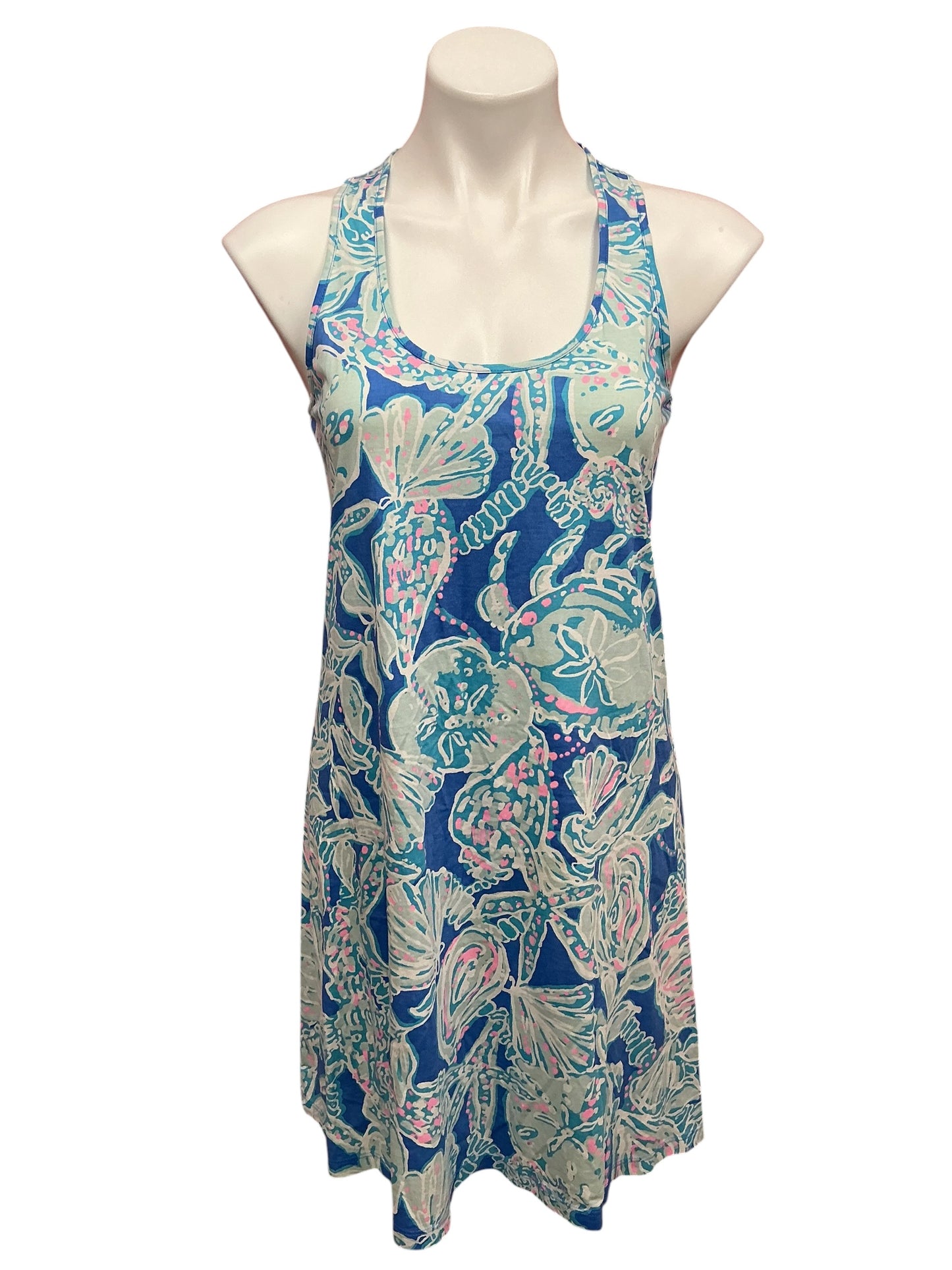Lilly Pulitzer Melle Dress Blue Haven Pop Ul Into The Deep - Size S