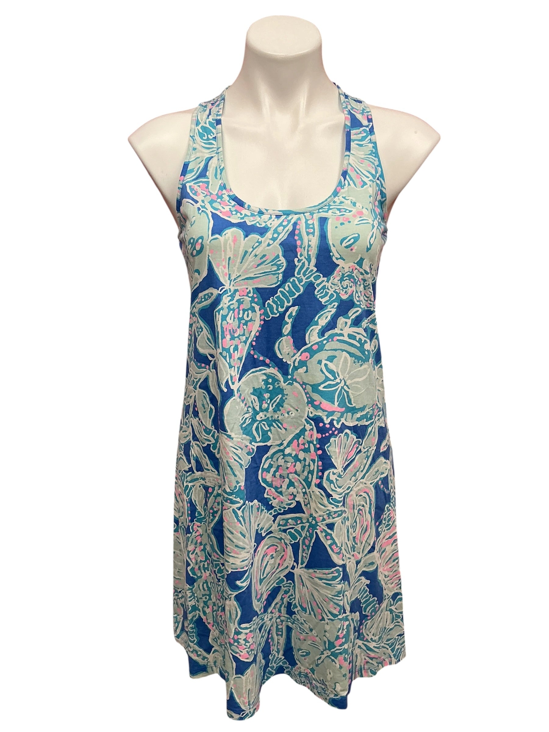 Lilly Pulitzer Melle Dress Blue Haven Pop Ul Into The Deep - Size S