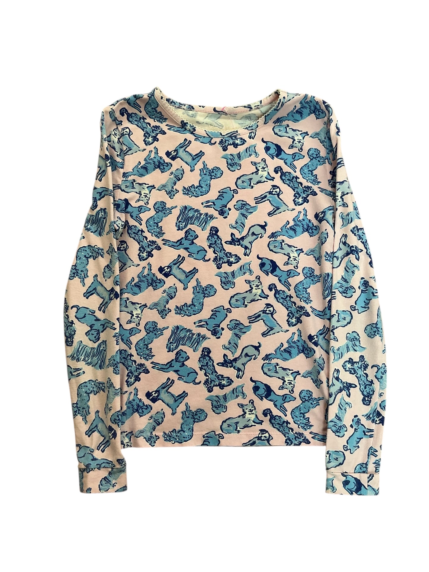 Lilly Pulitzer Girls Mini Sammy Pajama Set Galloping Gals Zanzibar Blue - Size 14