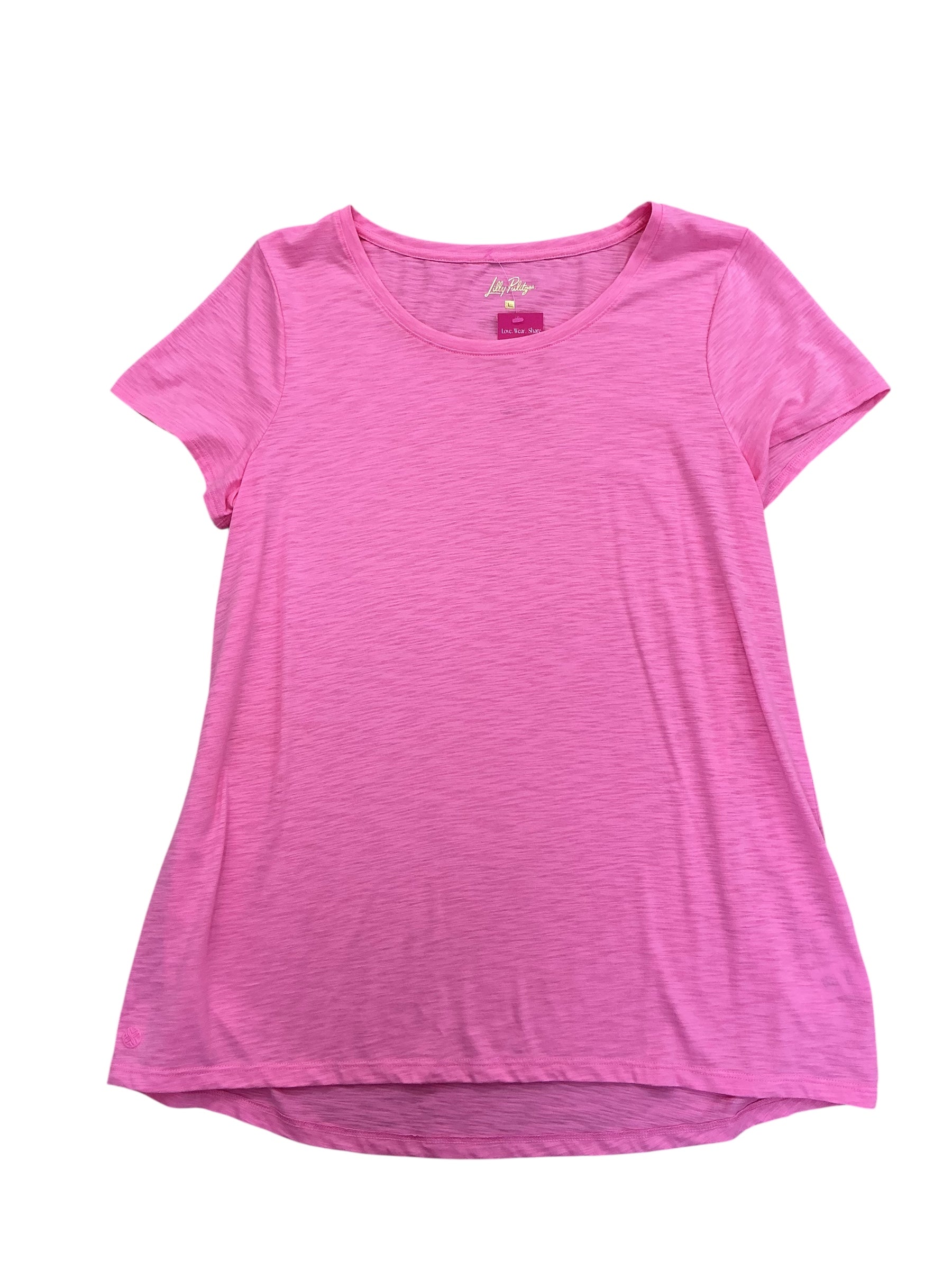 Lilly Pulitzer Etta Scoopneck Top Plumeria Pink - Size L