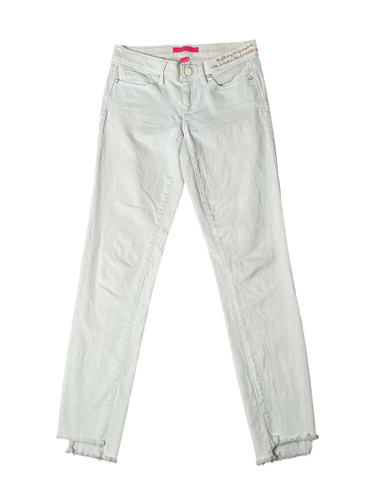 Lilly Pulitzer Worth Skinny Pant / Jeans Resort White - Size 2