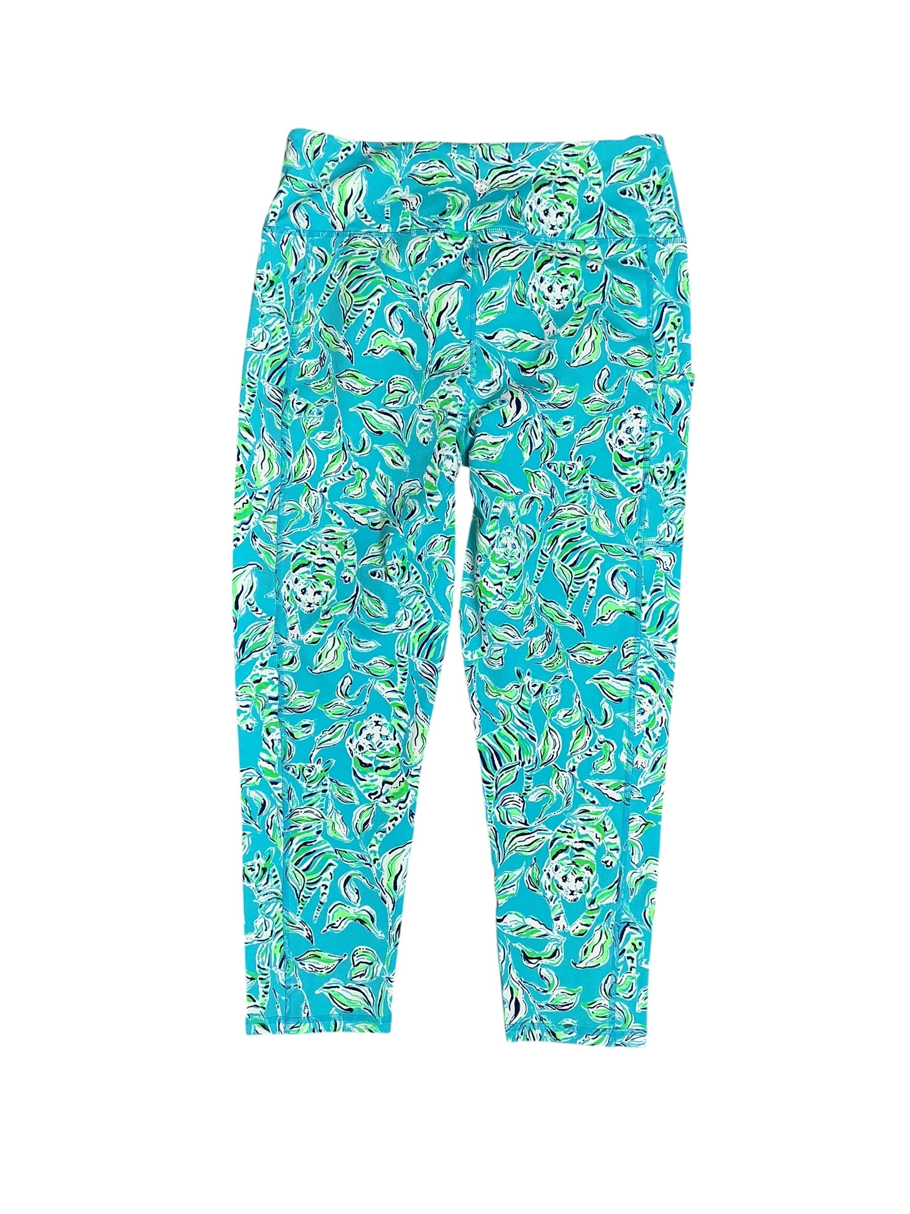 Lilly Pulitzer NWT Weekender High Rise Legging Turquoise Oasis Outta Line - Size XL