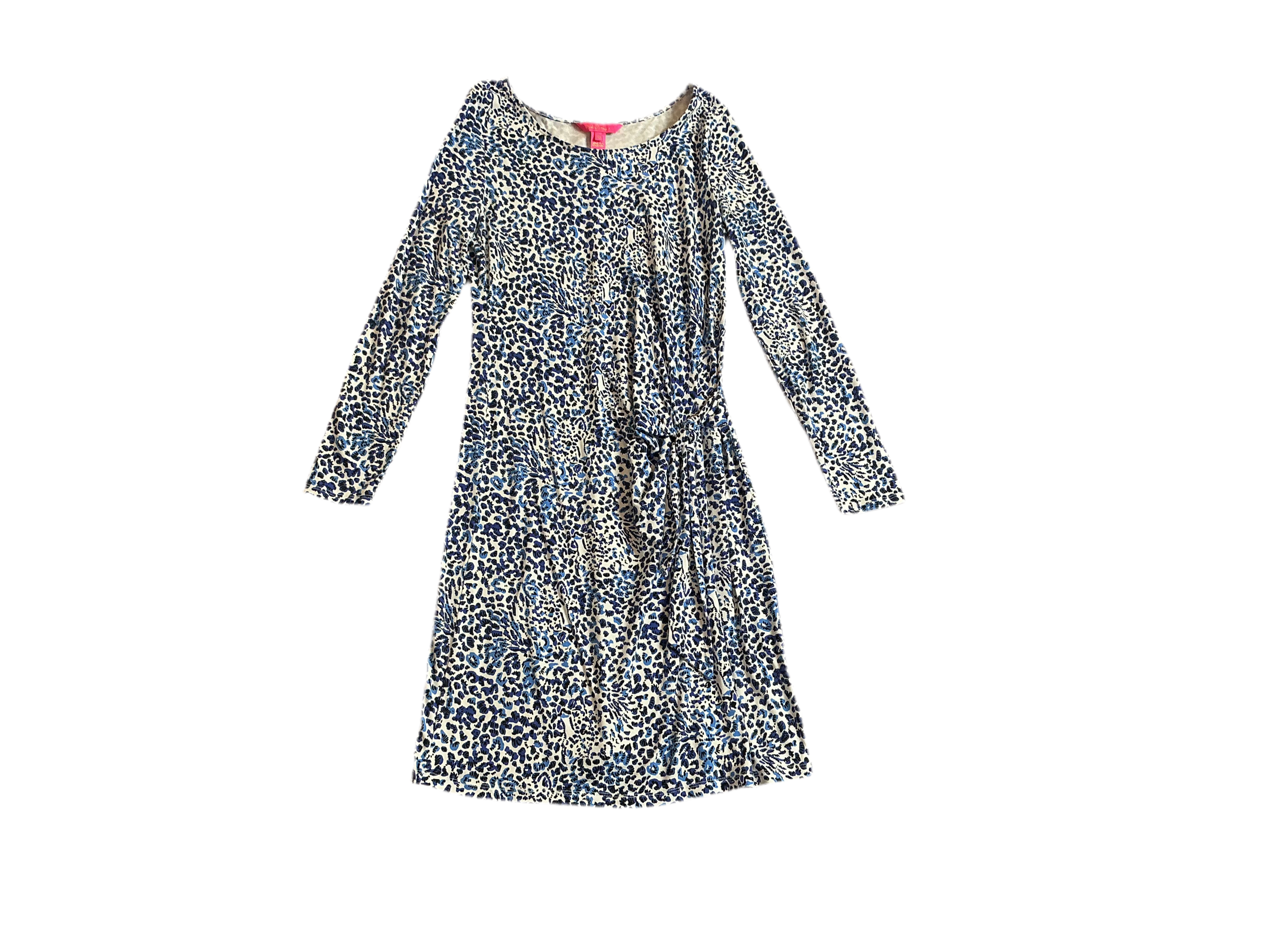 Lilly Pulitzer Bryson Long Sleeve Jersey Dress in the Resort White Twisted Up print - Size XS