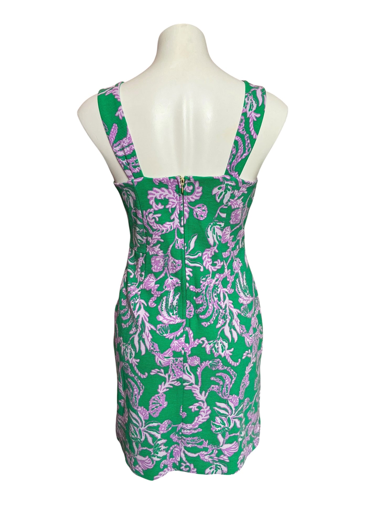 Lilly Pulitzer Montrey Stretch Shift Dress Brazilian Green Salty Sandbar - Size 4
