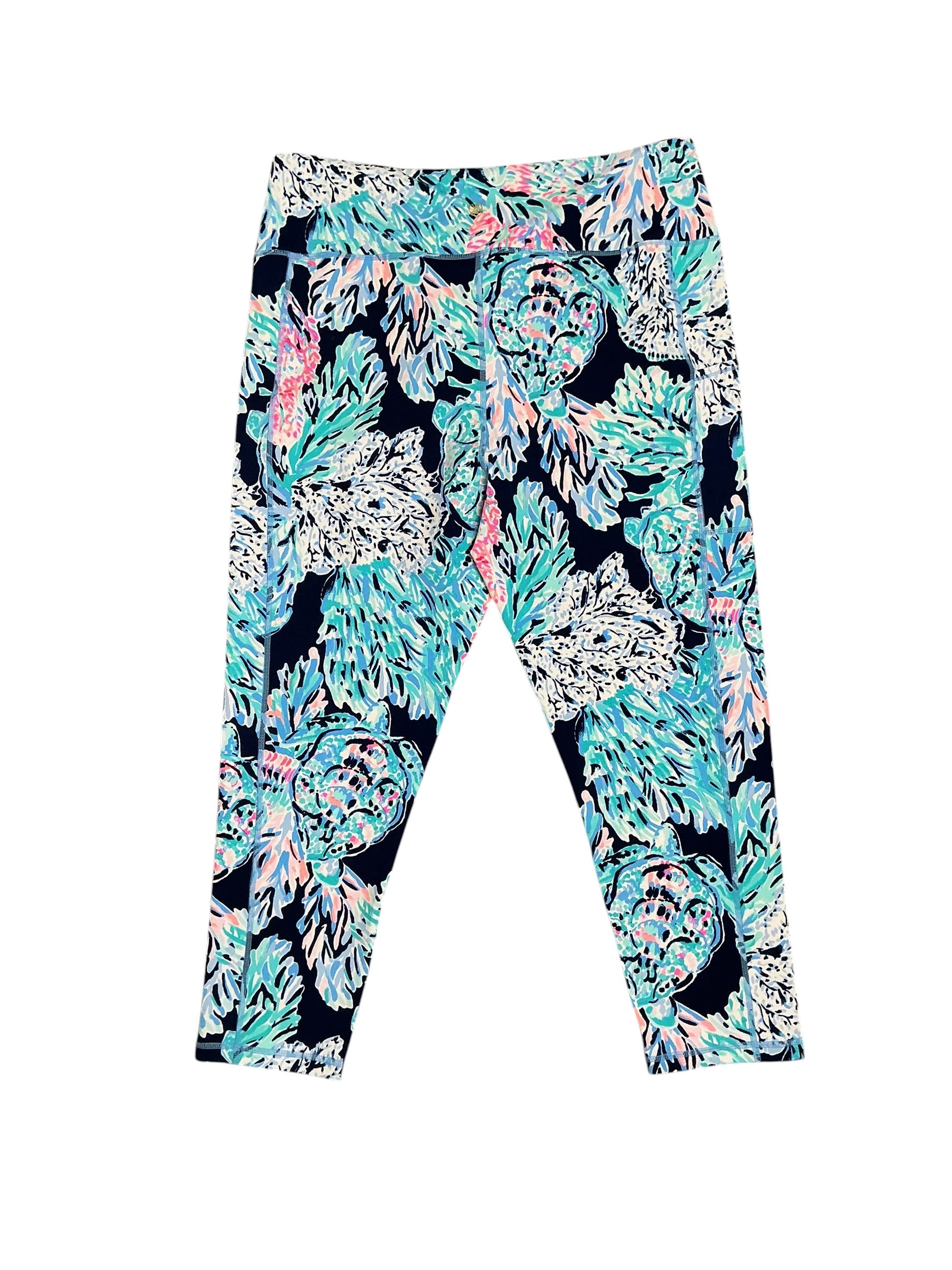 Lilly Pulitzer NWT Weekender High Rise Midi High Tide Navy Party In A Paradise - Size XXL