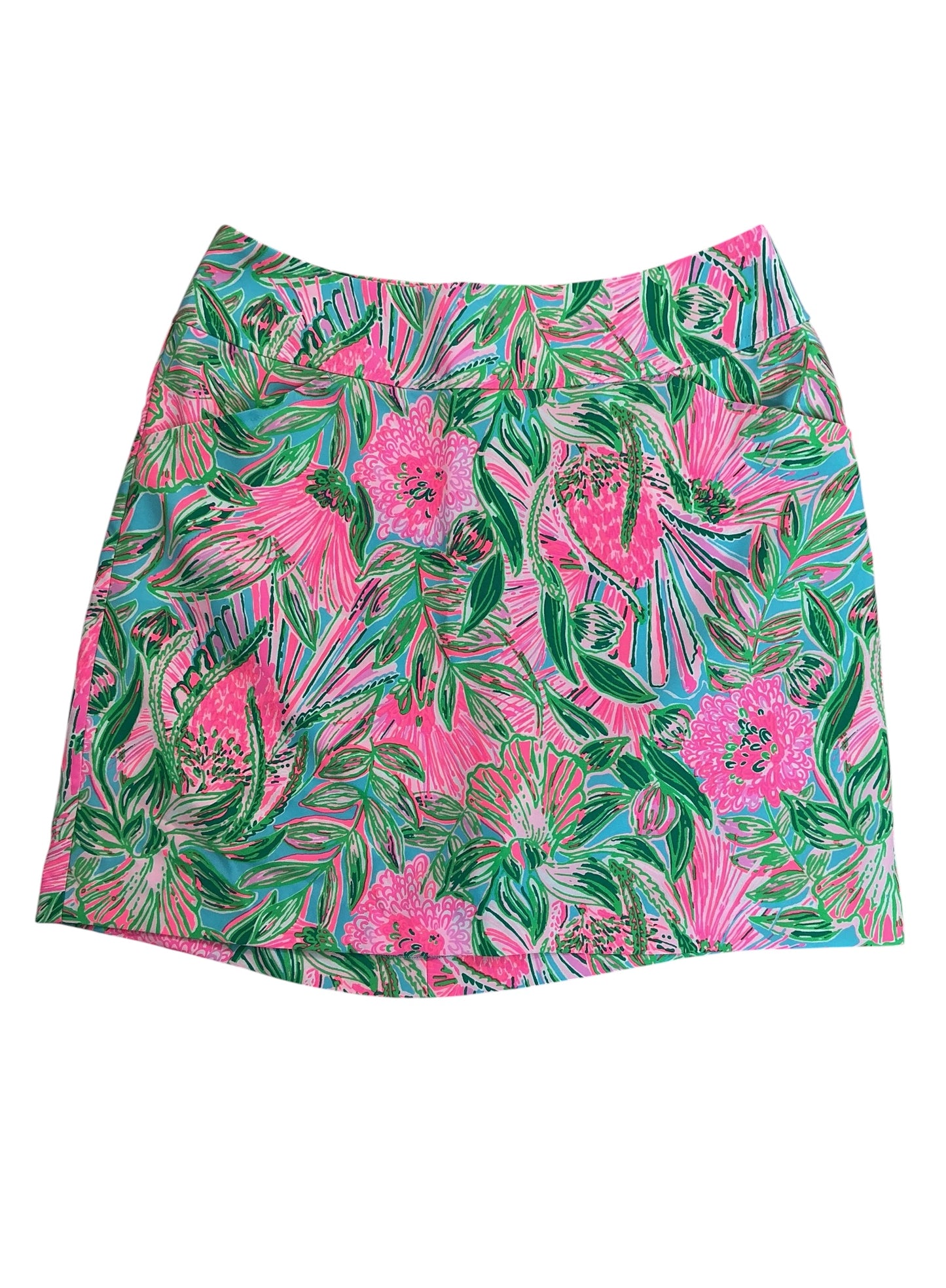 Lilly Pulitzer Jonas Skort Blue Horizon Coming In Hot - Size 10